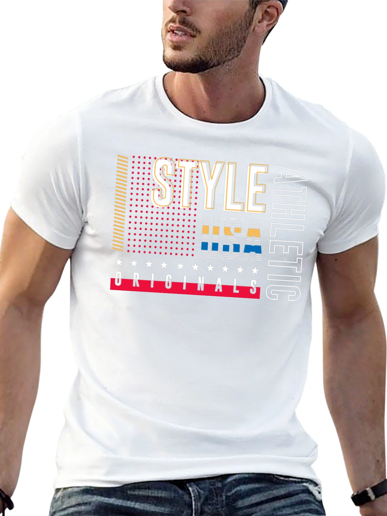 Stylish Mens Graphic Print Black T-Shirt