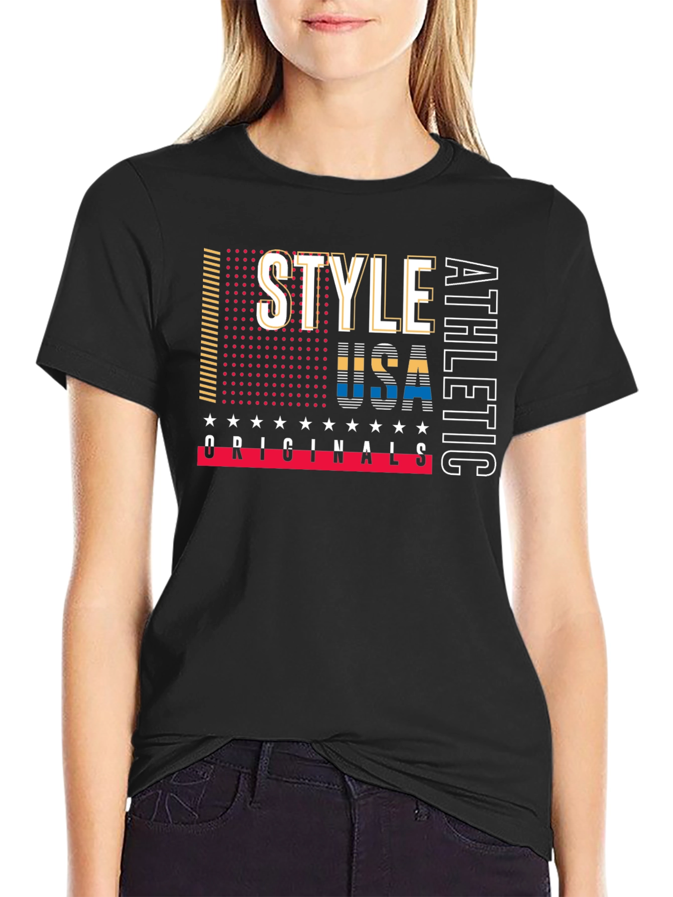 Stylish Mens Graphic Print Black T-Shirt