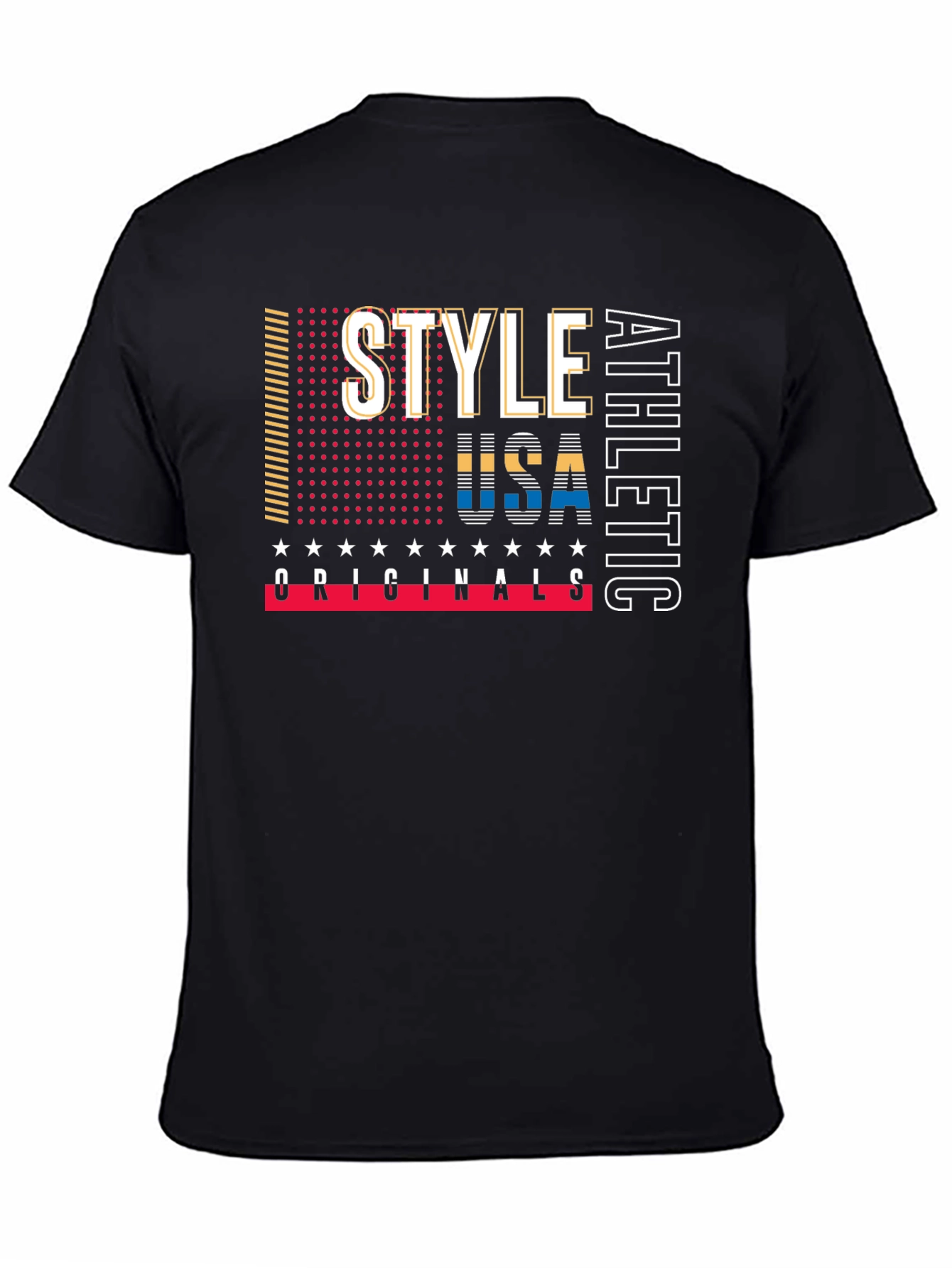 Stylish Mens Graphic Print Black T-Shirt