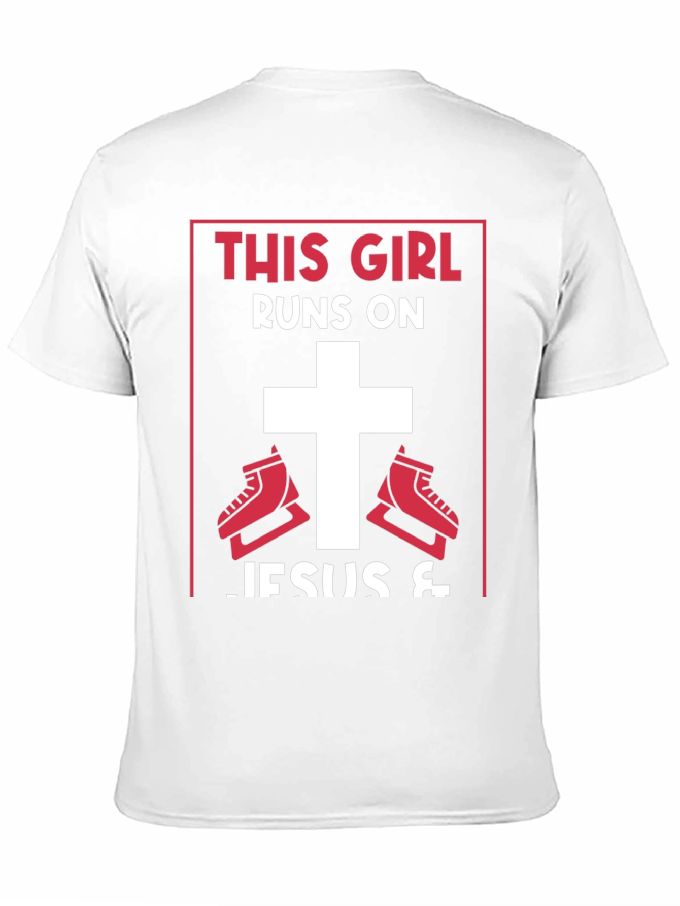 This Girl Runs on Jesus & Ice Skating T-Shirt