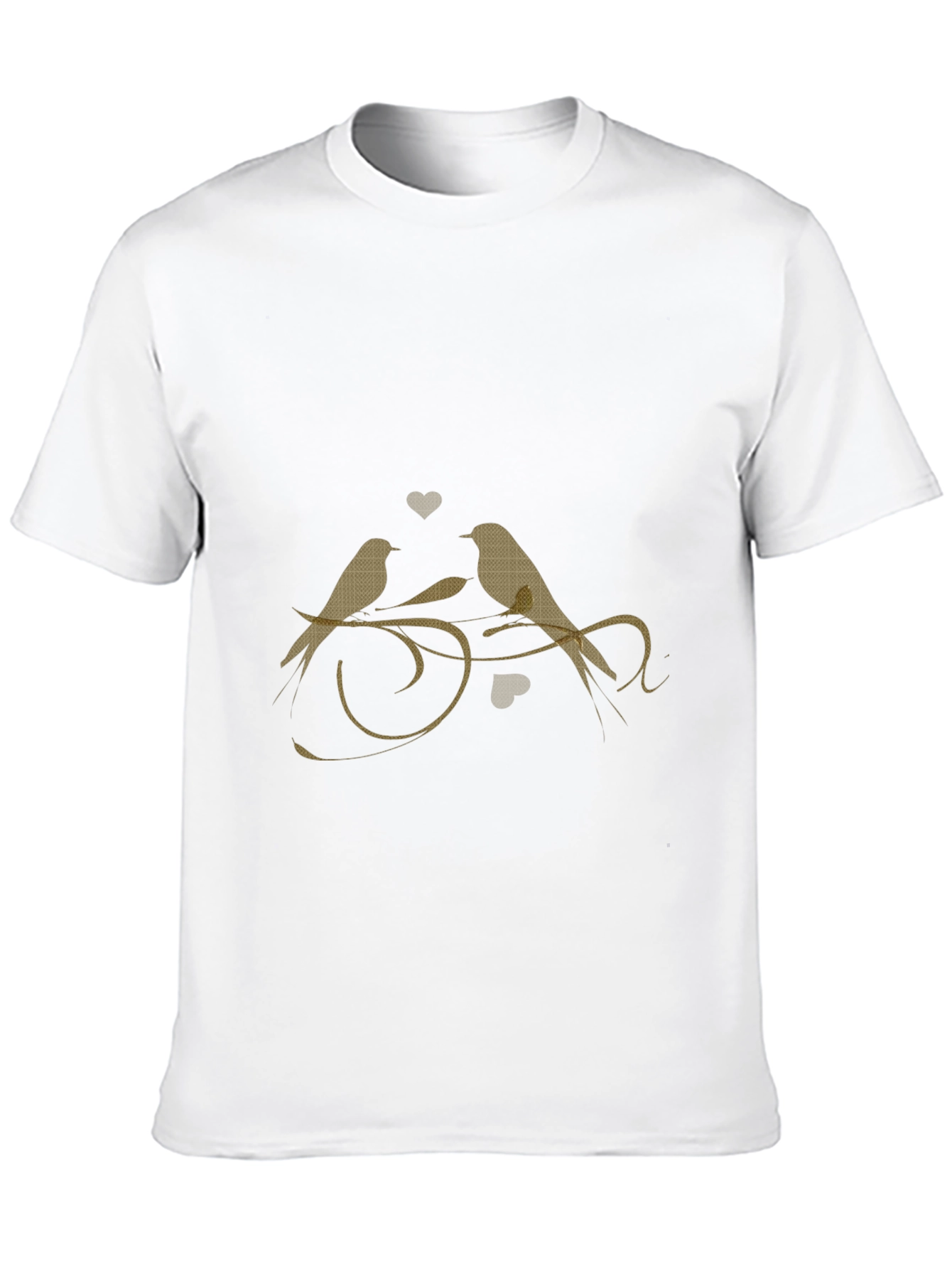 Love Birds Graphic Tee - Stylish Black T-Shirt