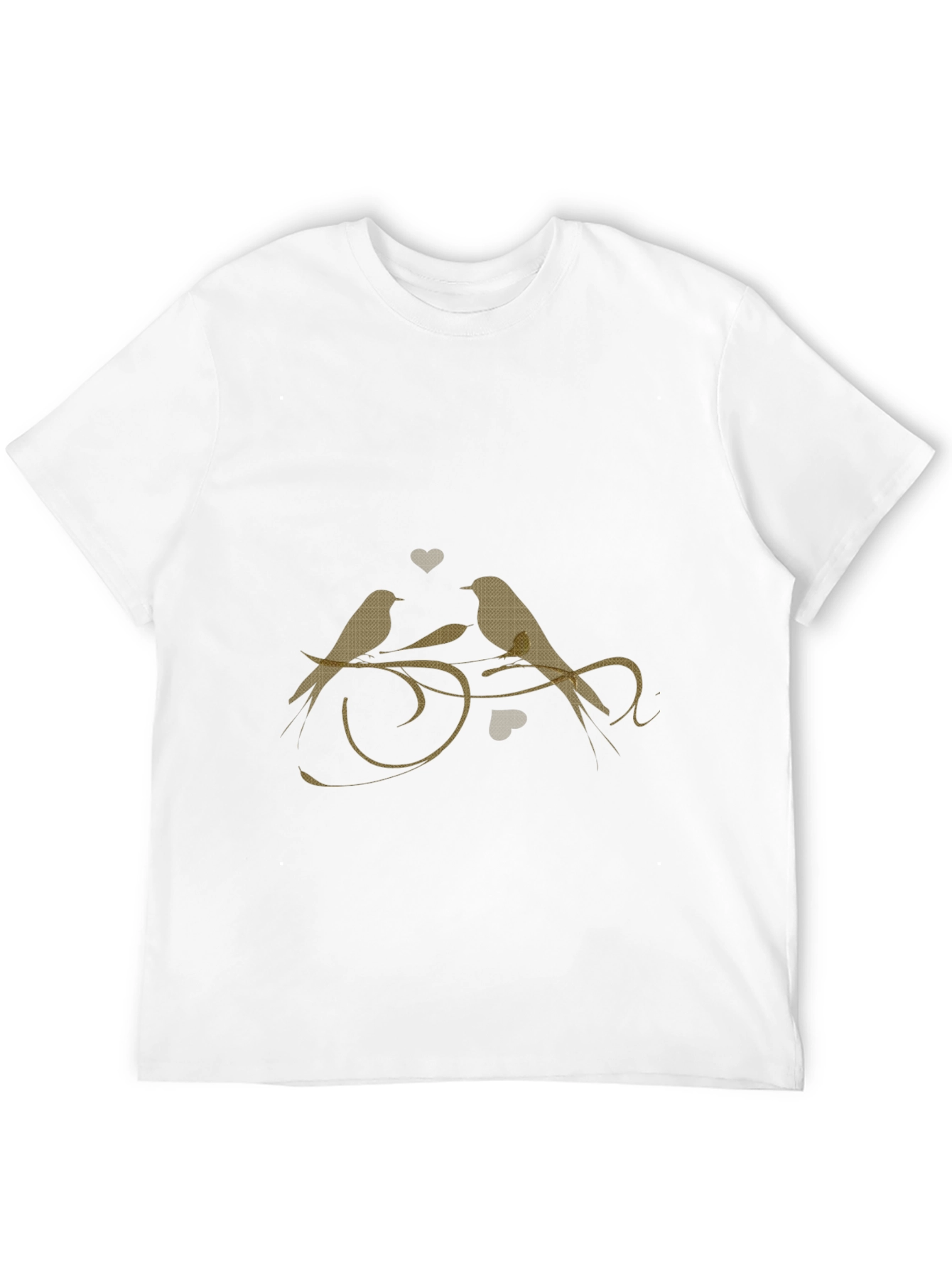 Love Birds Graphic Tee - Stylish Black T-Shirt