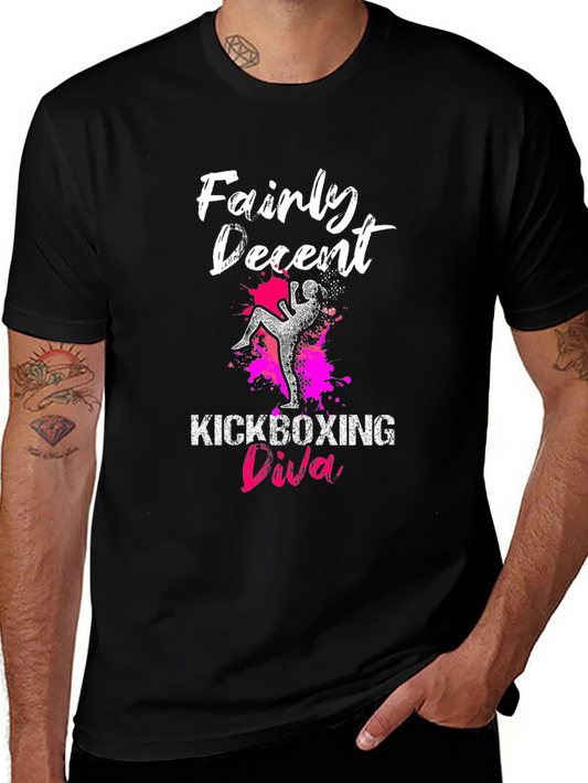 Fairly Decent Kickboxing Diva Black T-Shirt