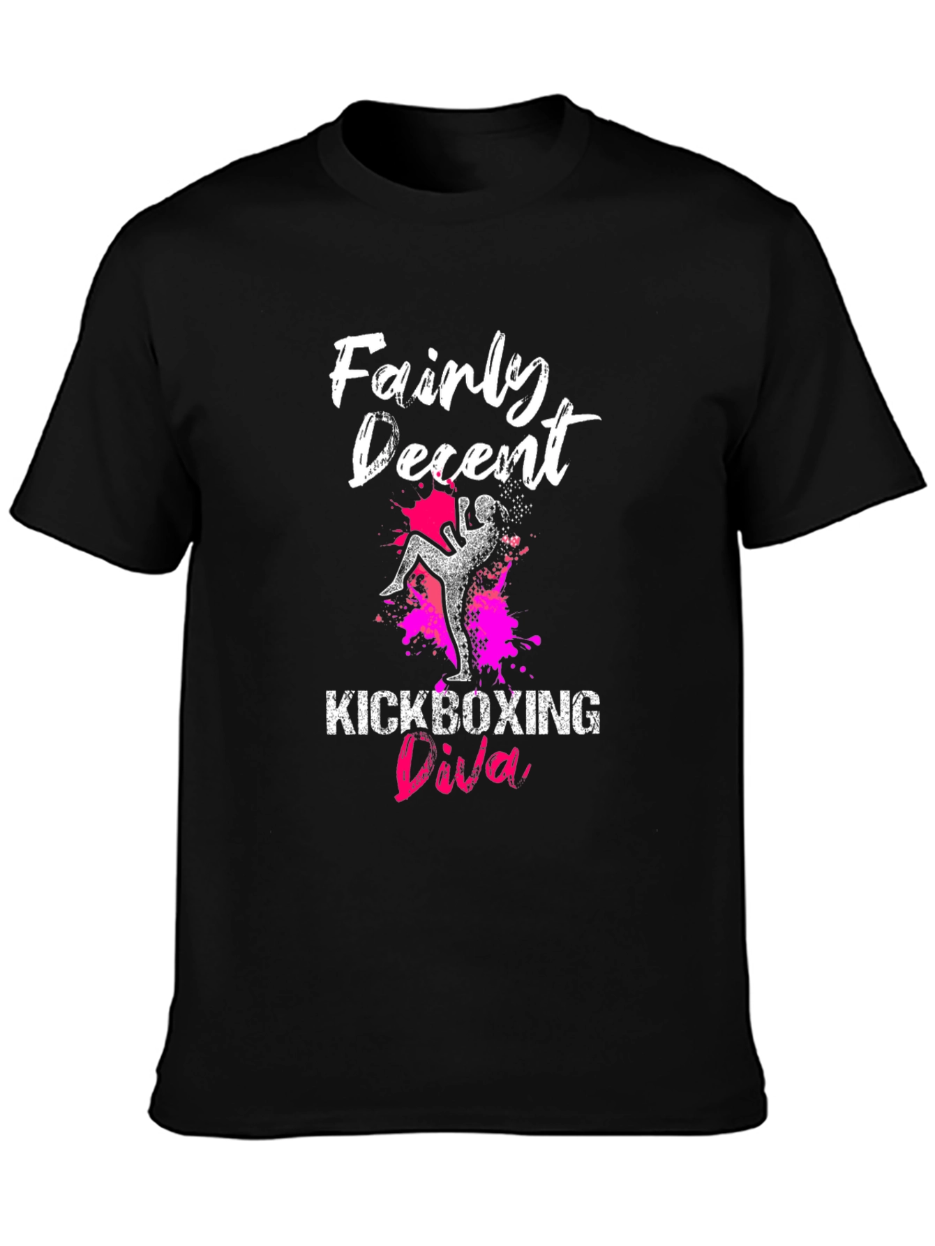 Fairly Decent Kickboxing Diva Black T-Shirt