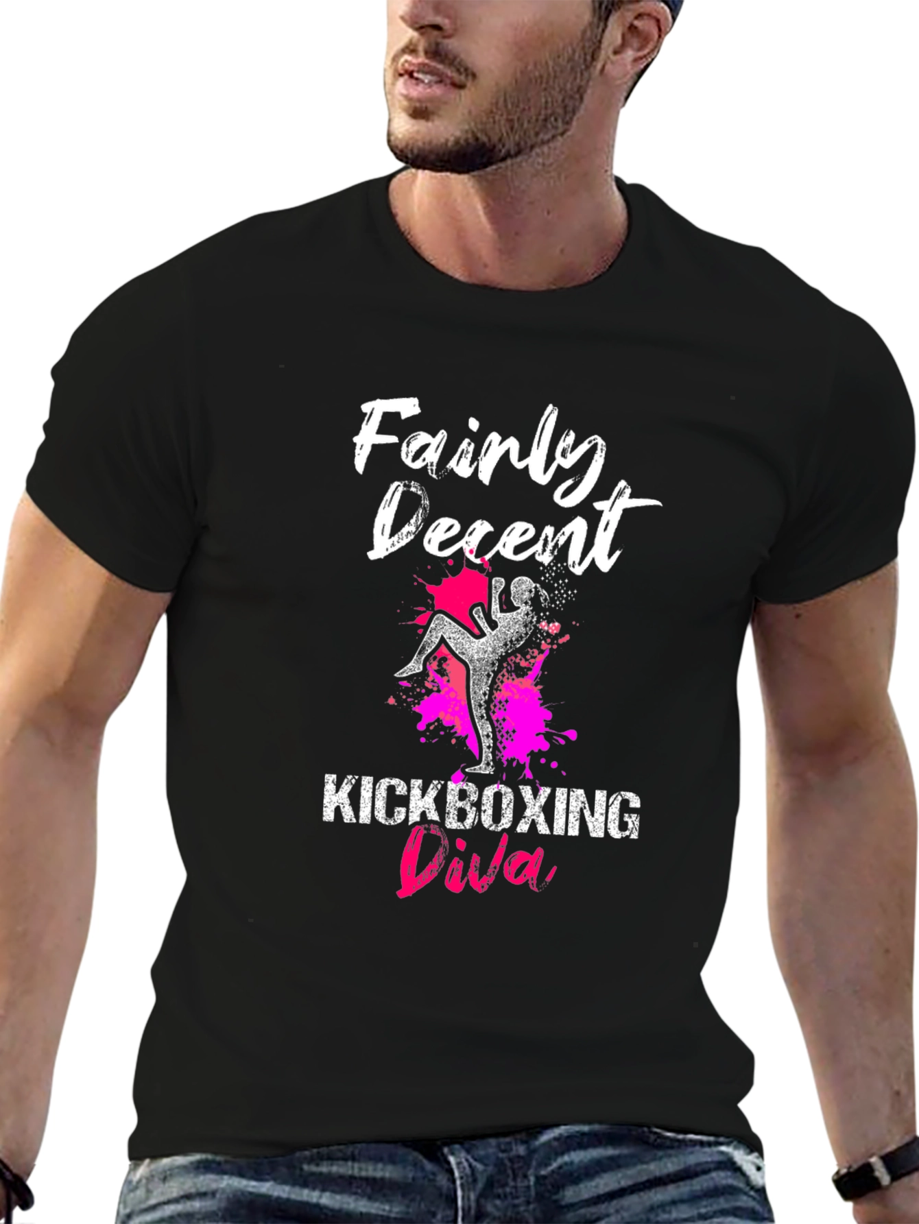 Fairly Decent Kickboxing Diva Black T-Shirt