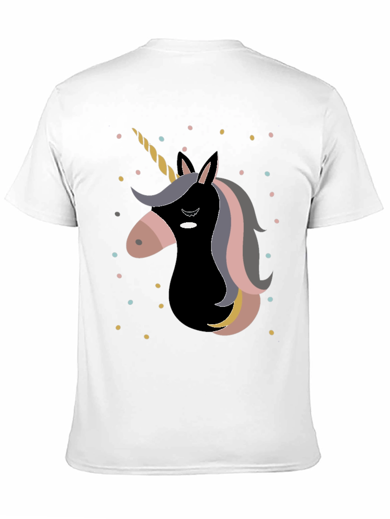 Unicorn Graphic Print Black T-Shirt
