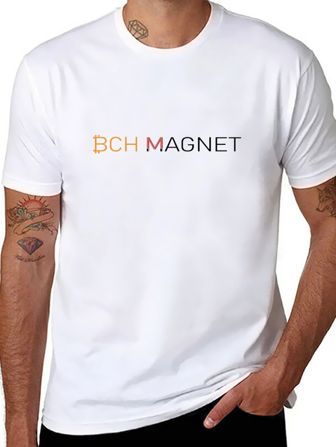 BCH Magnet Black T-Shirt | Crypto Apparel