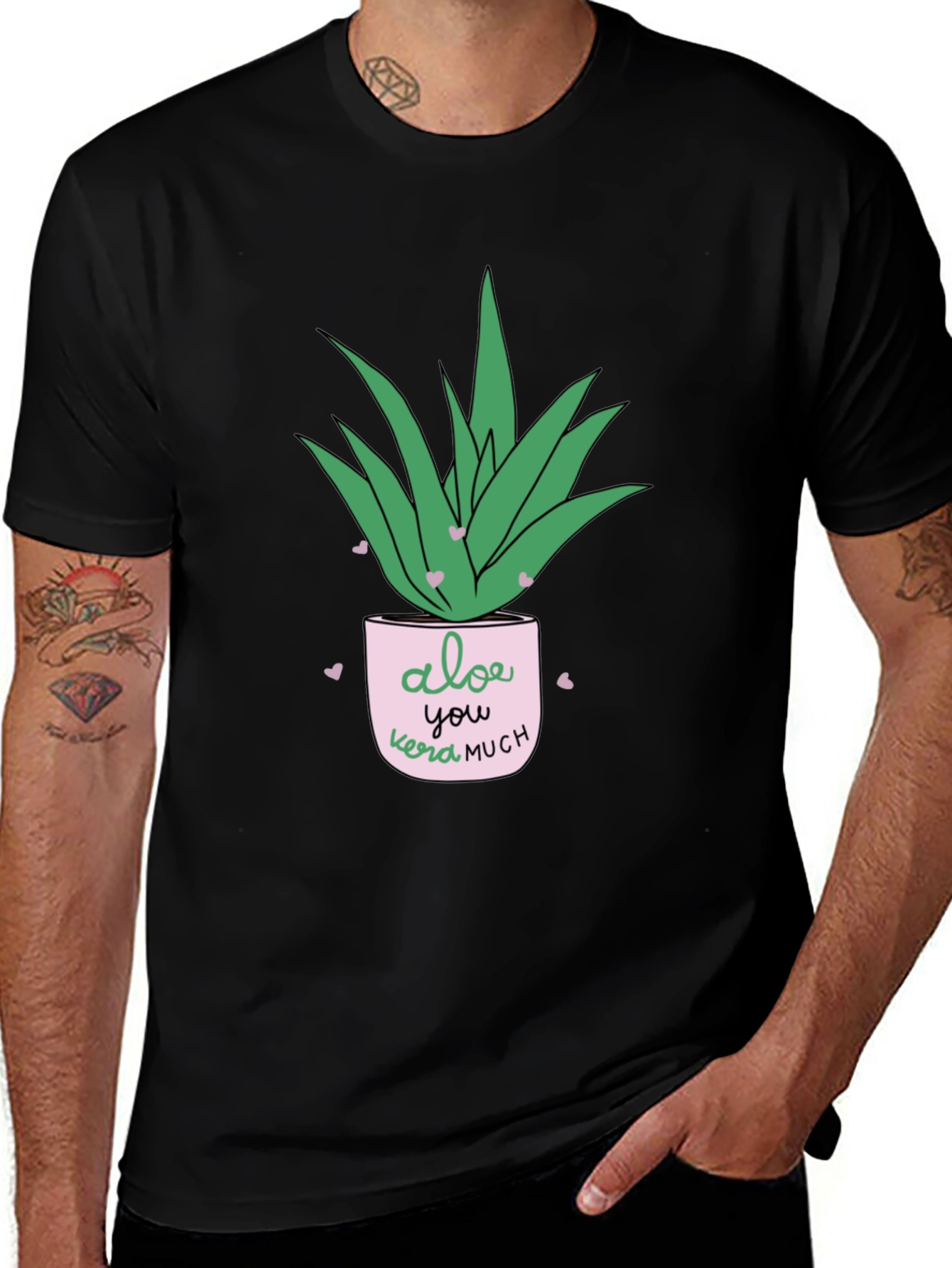 Aloe You Vera Much Black T-Shirt