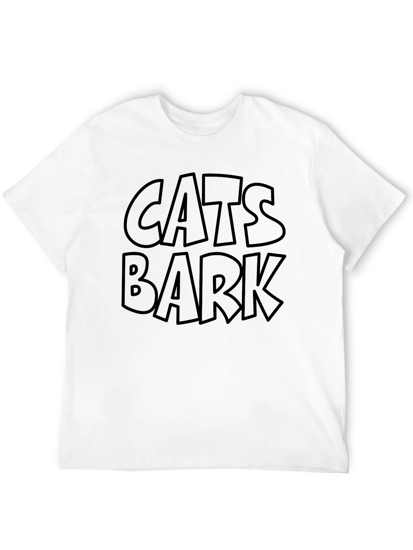 Cats Bark Mens Black Graphic Tee