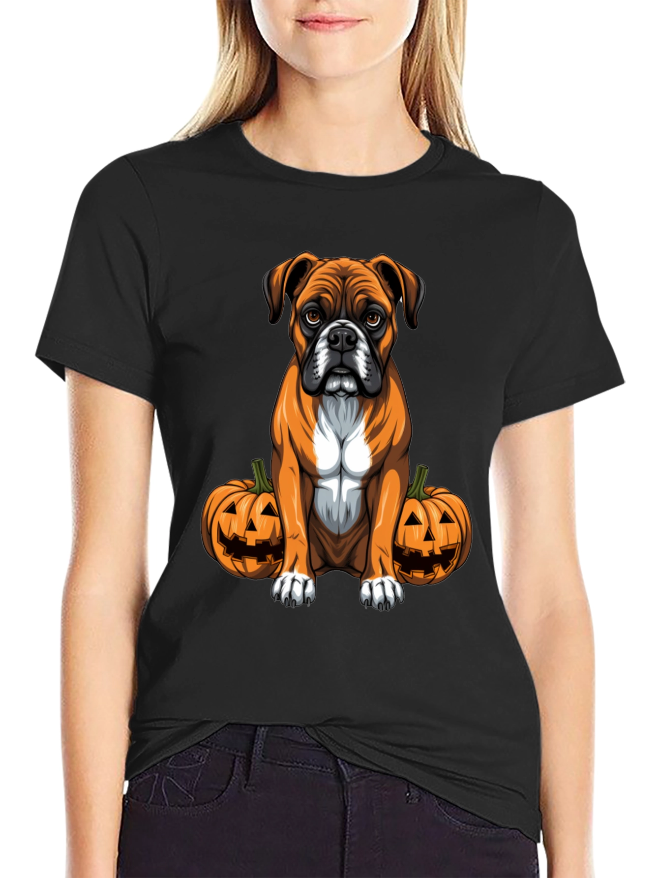 Halloween Boxer Dog T-Shirt - Spooky Season Tee