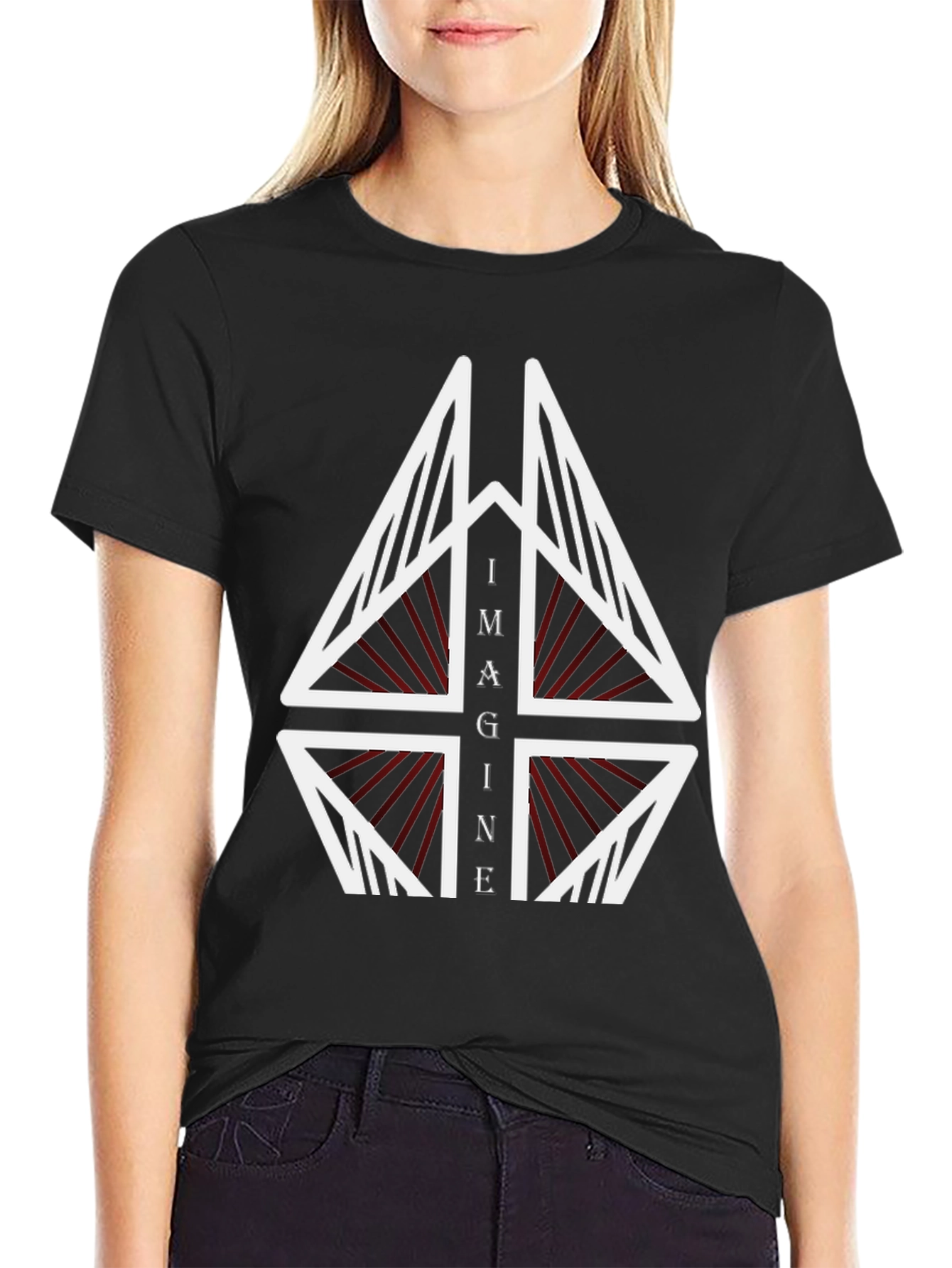 Imagine Geometric Graphic Tee