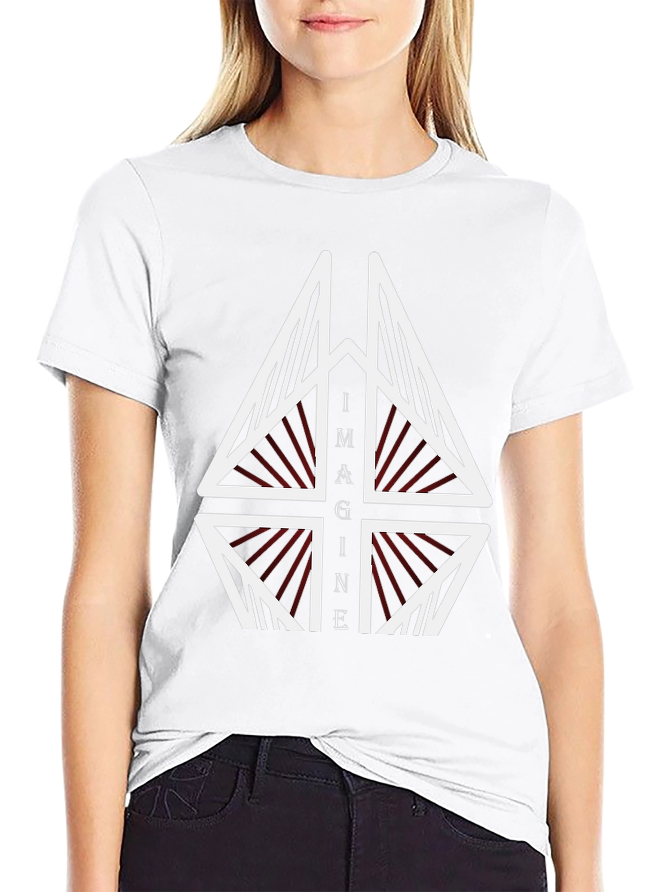 Imagine Geometric Graphic Tee