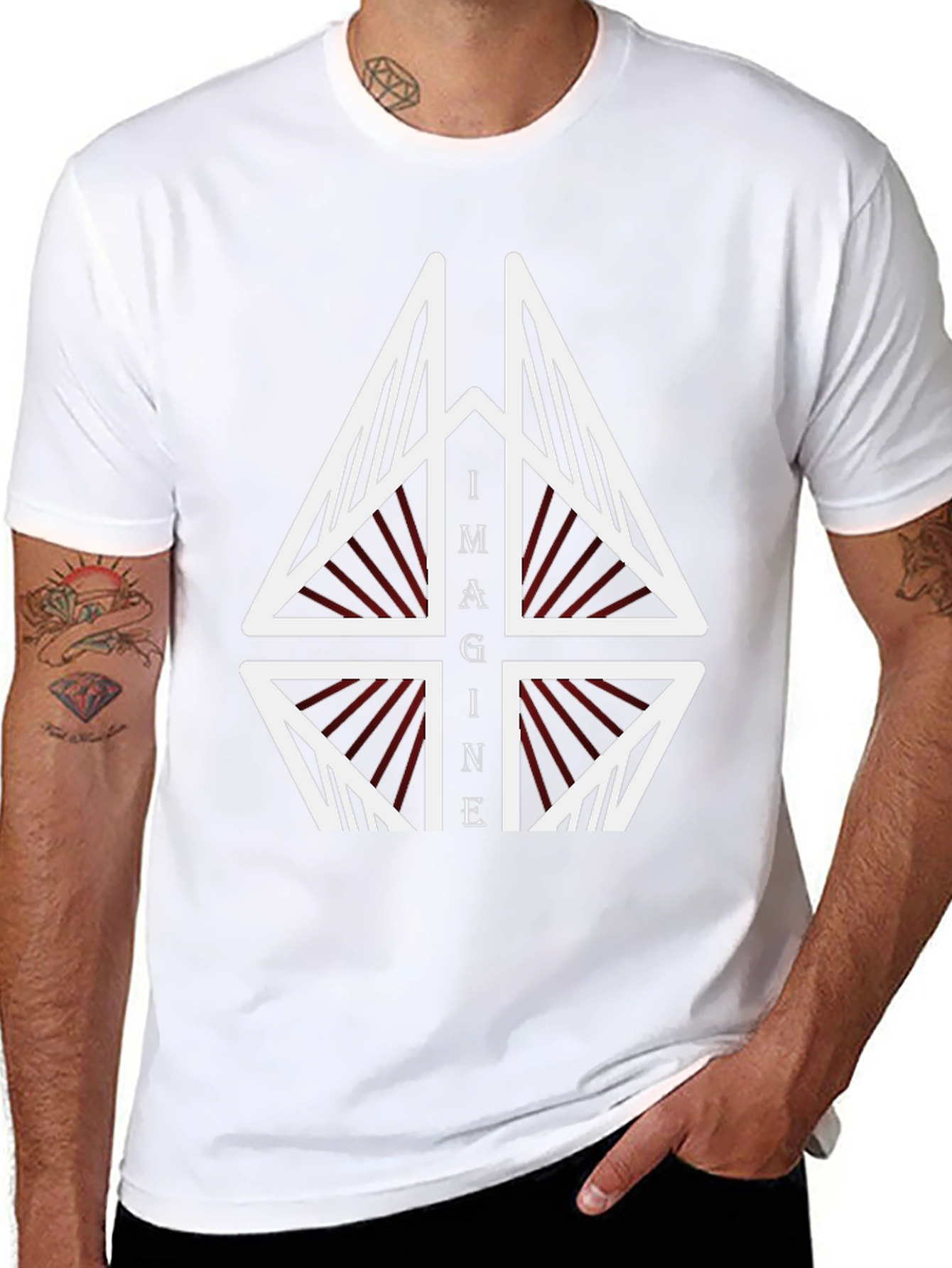Imagine Geometric Graphic Tee