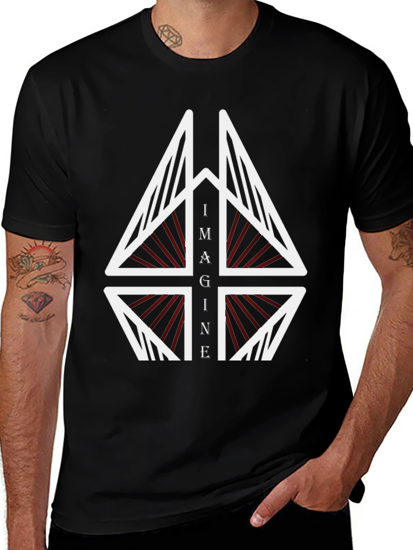 Imagine Geometric Graphic Tee