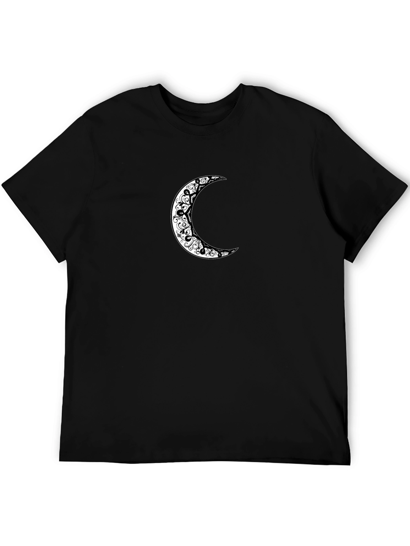 Crescent Moon Graphic Black T-Shirt