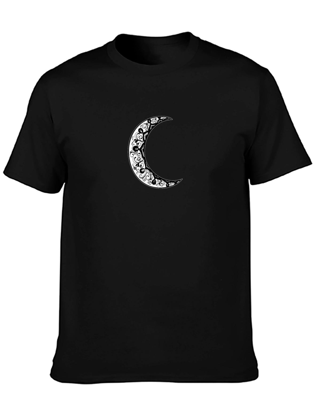 Crescent Moon Graphic Black T-Shirt