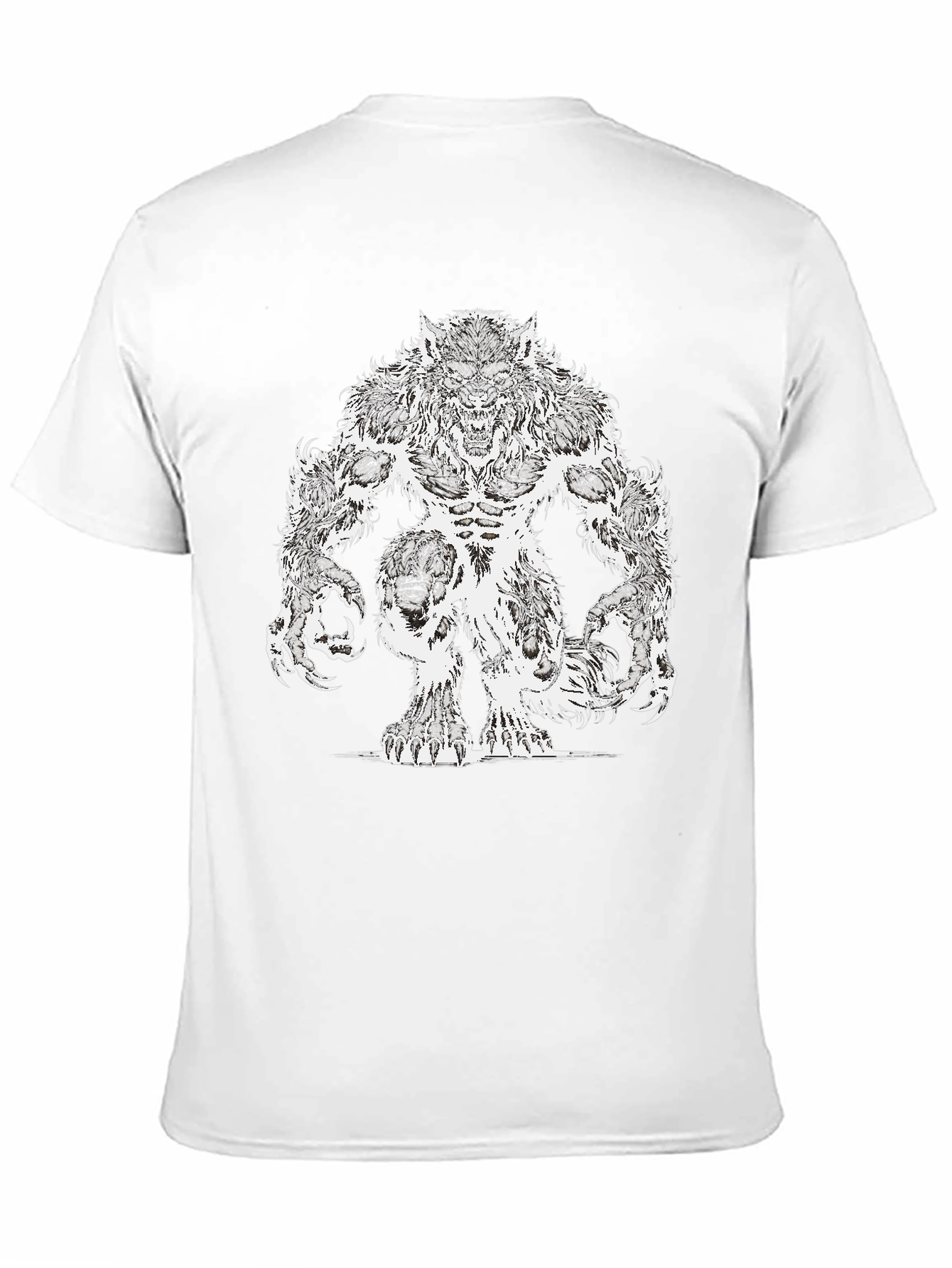 Werewolf Graphic Tee - Black Cotton Blend