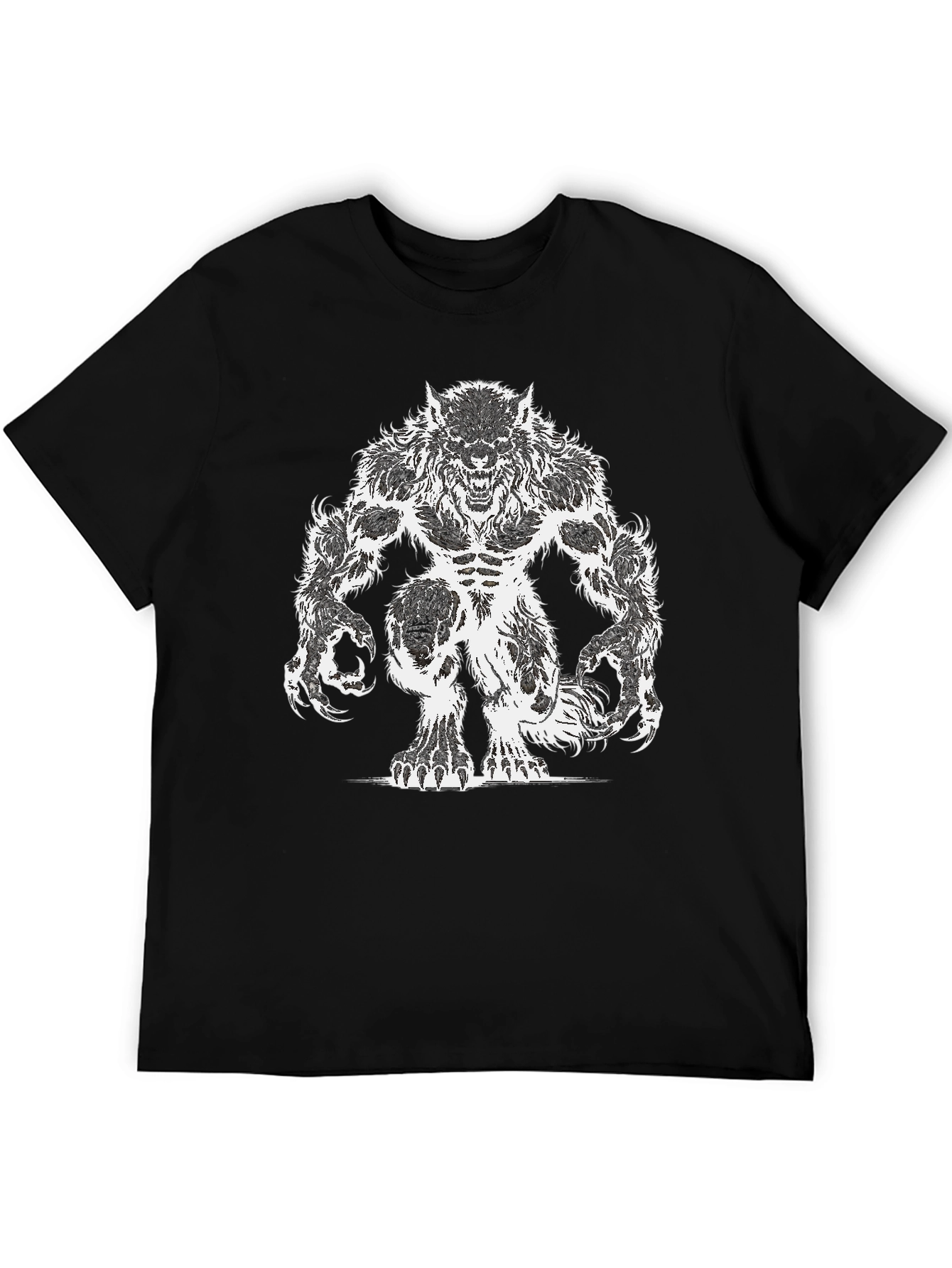Werewolf Graphic Tee - Black Cotton Blend