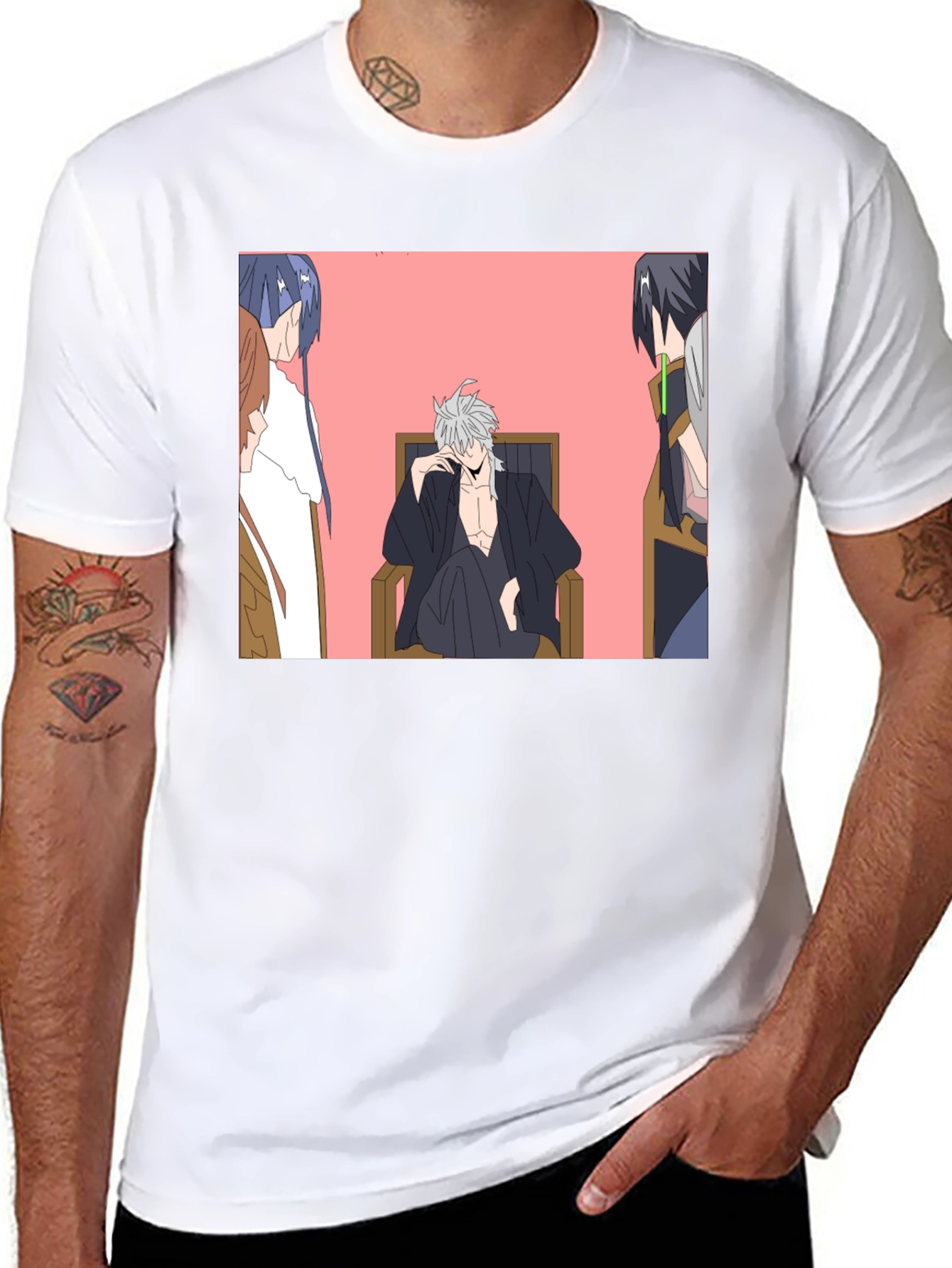 Anime Character Graphic Black T-Shirt