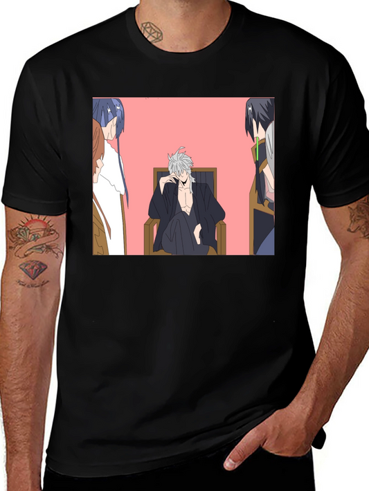 Anime Character Graphic Black T-Shirt