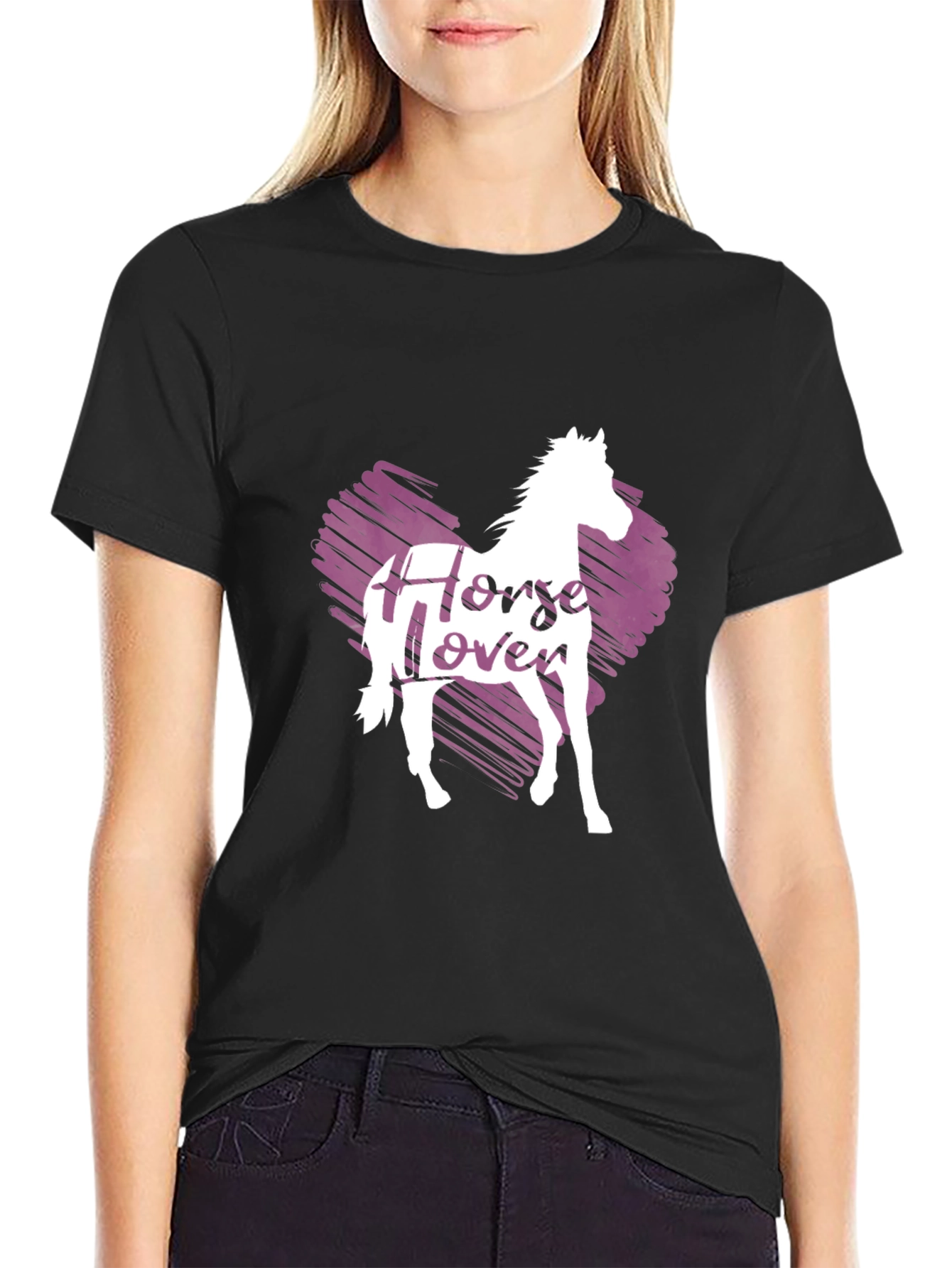 Horse Lover Graphic Tee - Black