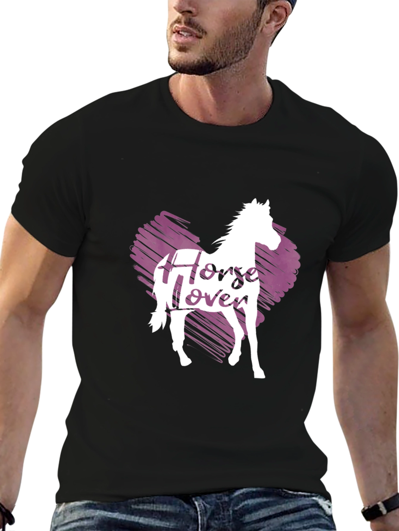 Horse Lover Graphic Tee - Black