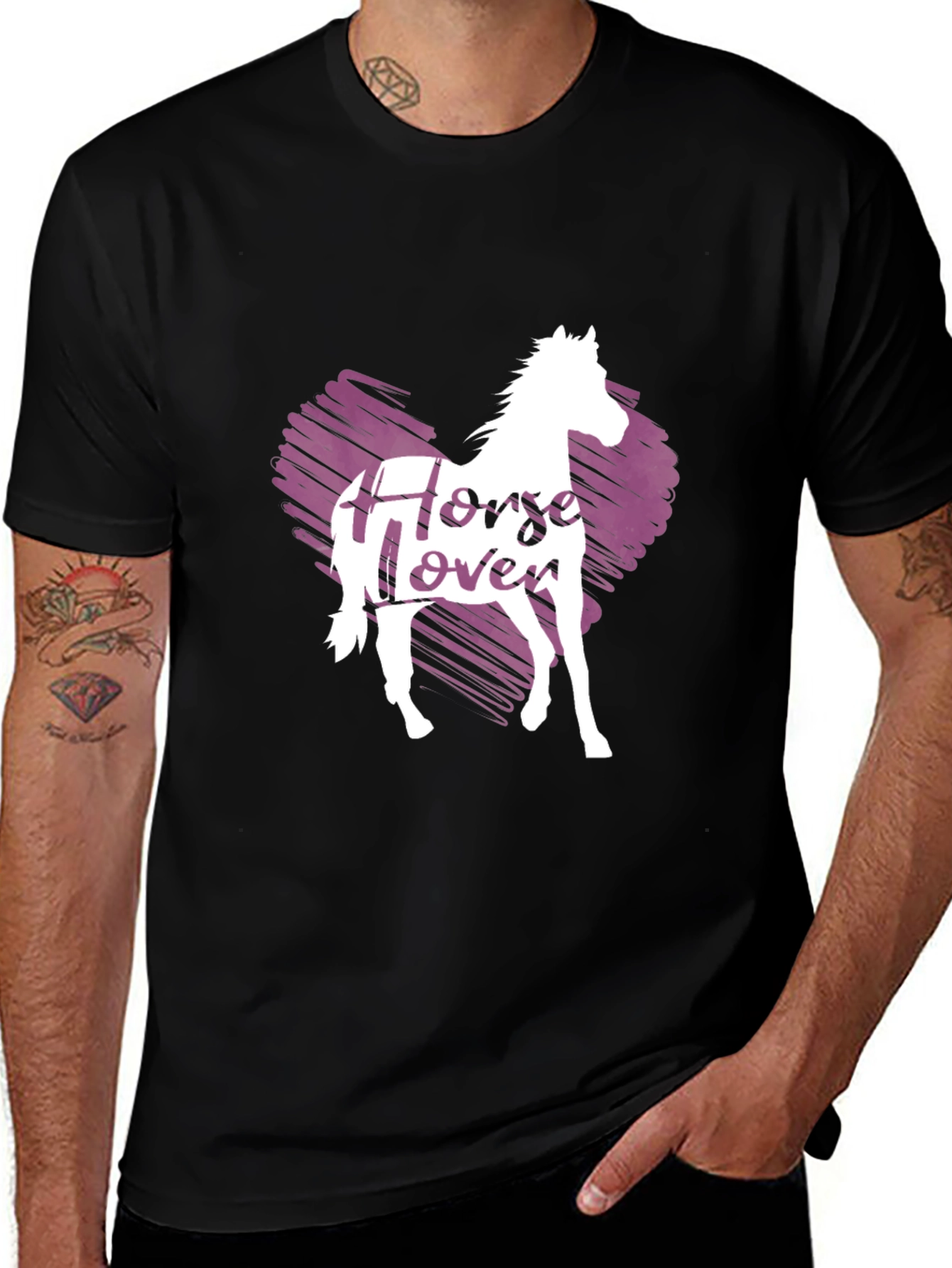 Horse Lover Graphic Tee - Black