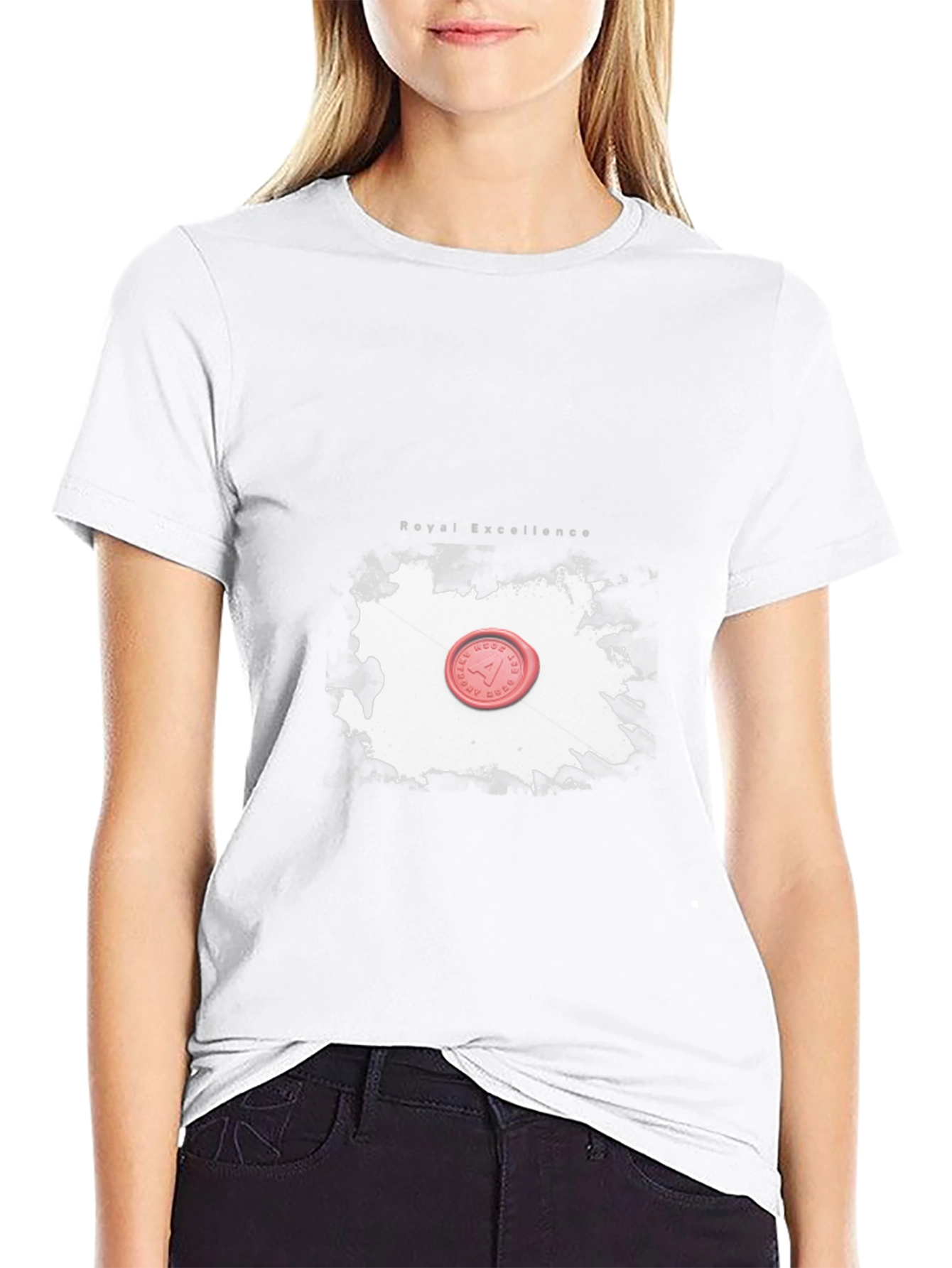 Royal Excellence Graphic Tee - Stylish Black T-Shirt