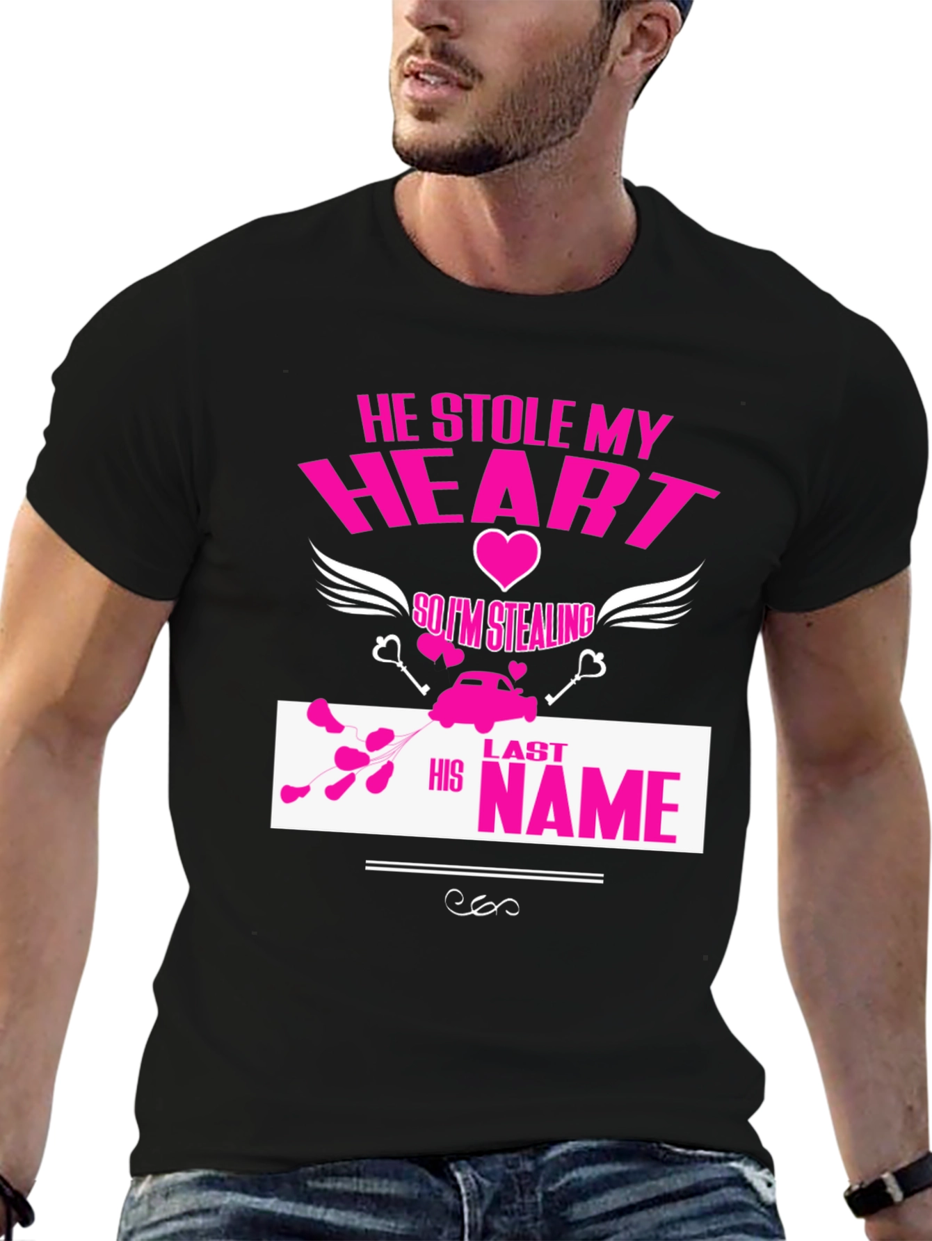 He Stole My Heart T-Shirt Funny Wedding Tee