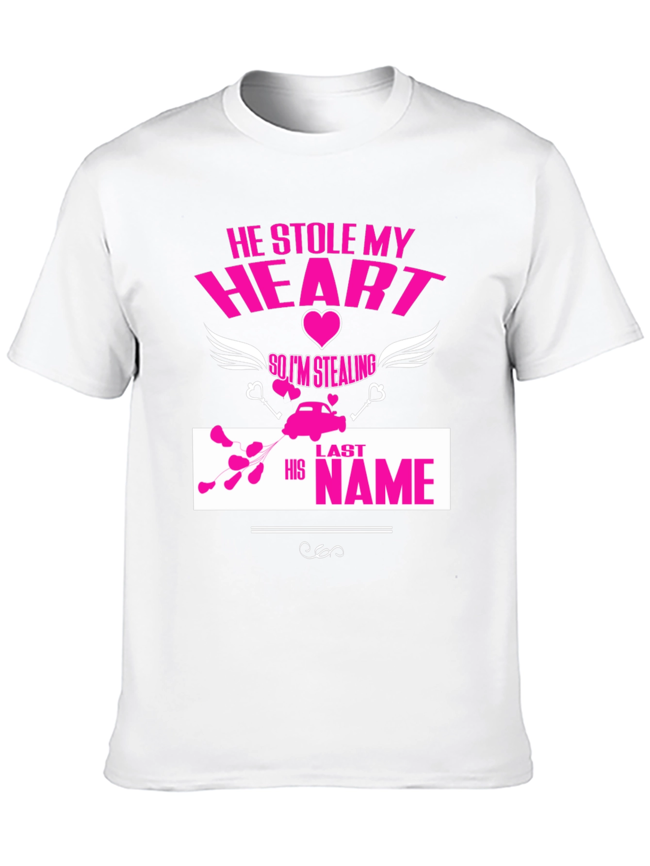 He Stole My Heart T-Shirt Funny Wedding Tee