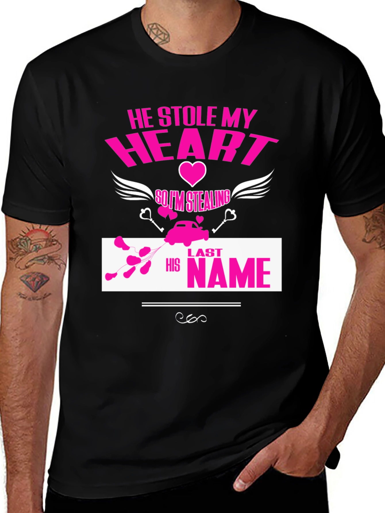 He Stole My Heart T-Shirt Funny Wedding Tee