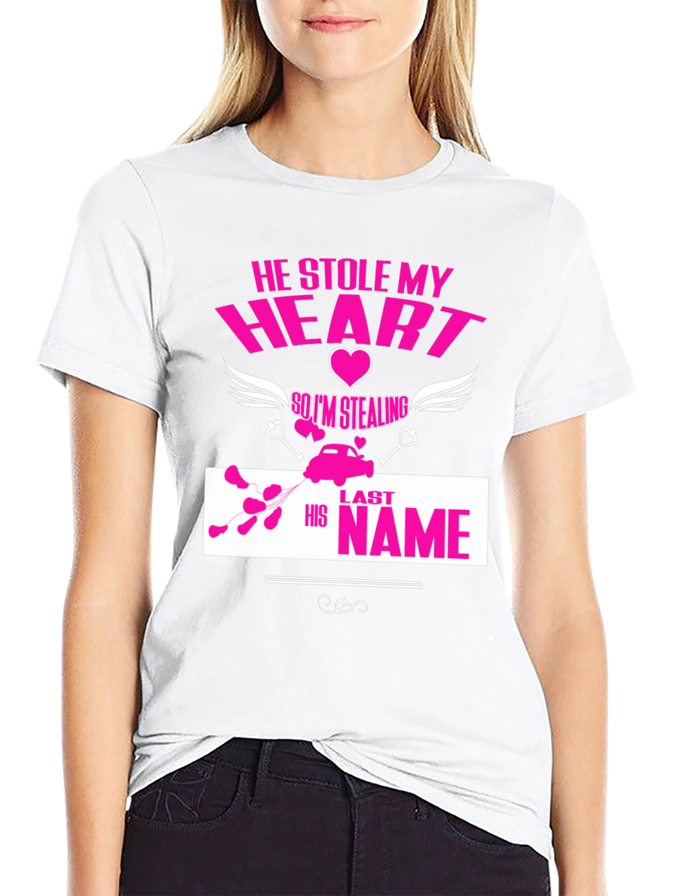 He Stole My Heart T-Shirt Funny Wedding Tee