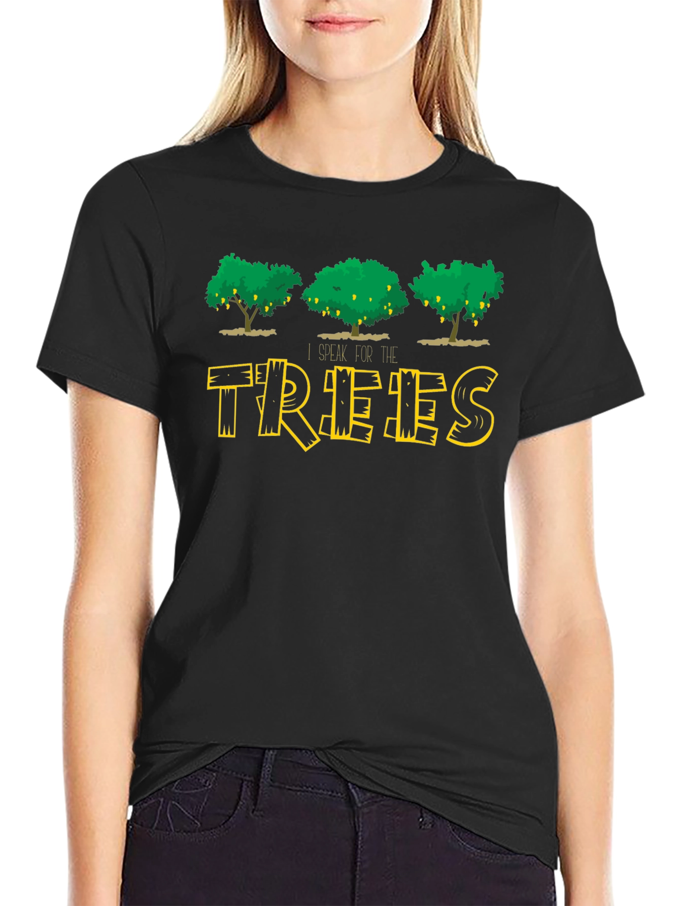 I Speak For The Trees Black T-Shirt