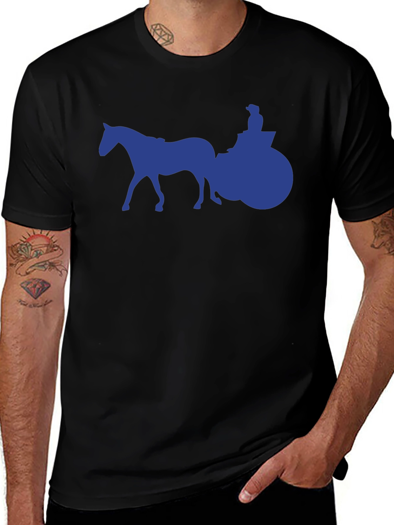 Horse & Carriage Graphic Tee - Classic Style