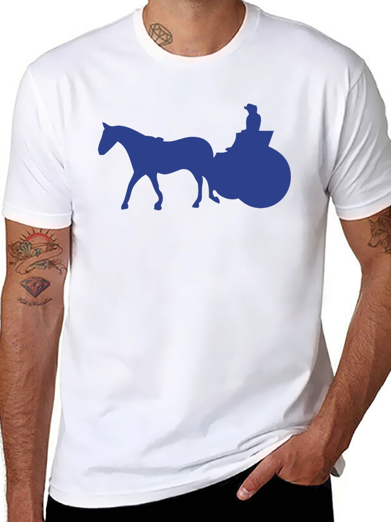 Horse & Carriage Graphic Tee - Classic Style