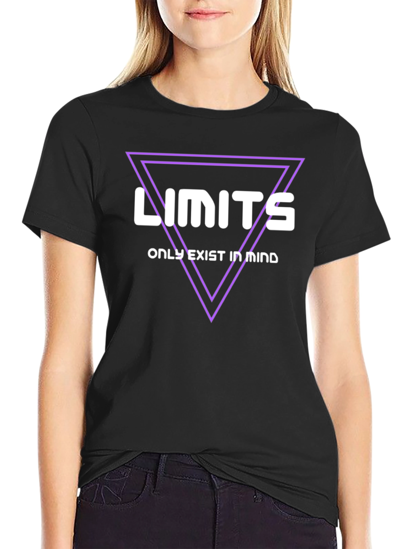 Limits Exist in Mind Black Graphic Tee