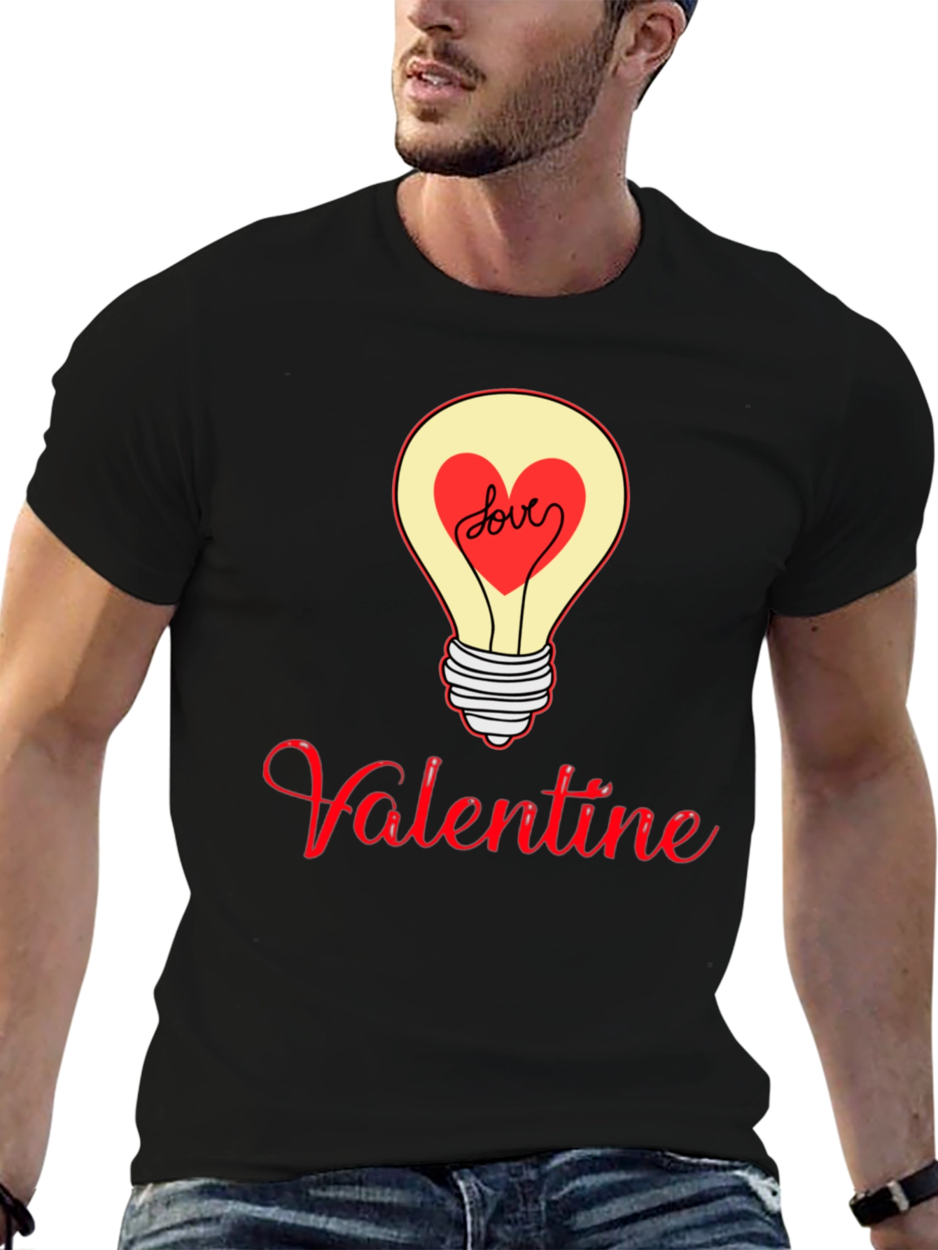 Valentine Love Light Bulb Graphic Tee
