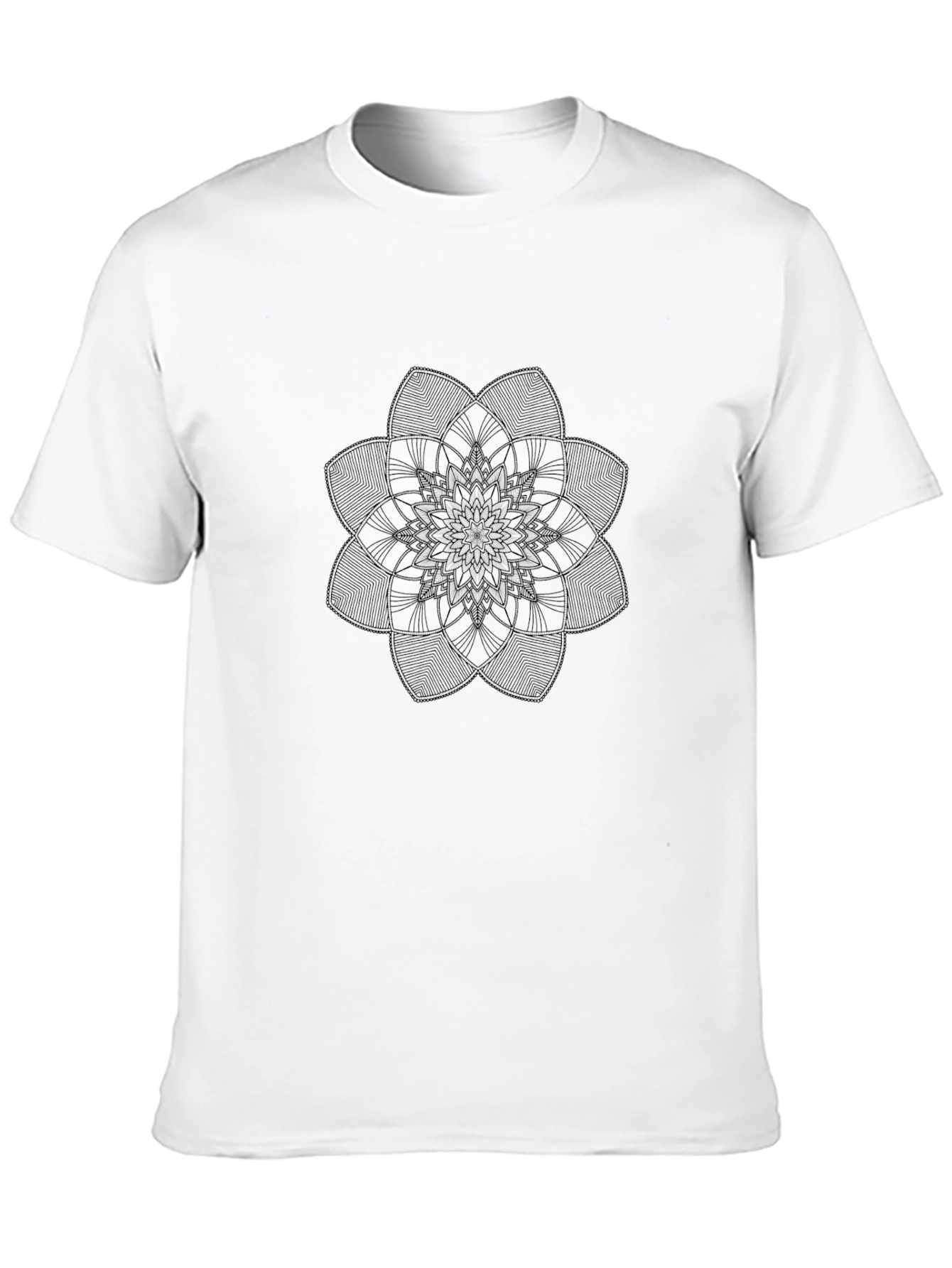 Mandala Graphic Tee - Soft Cotton Black T-Shirt