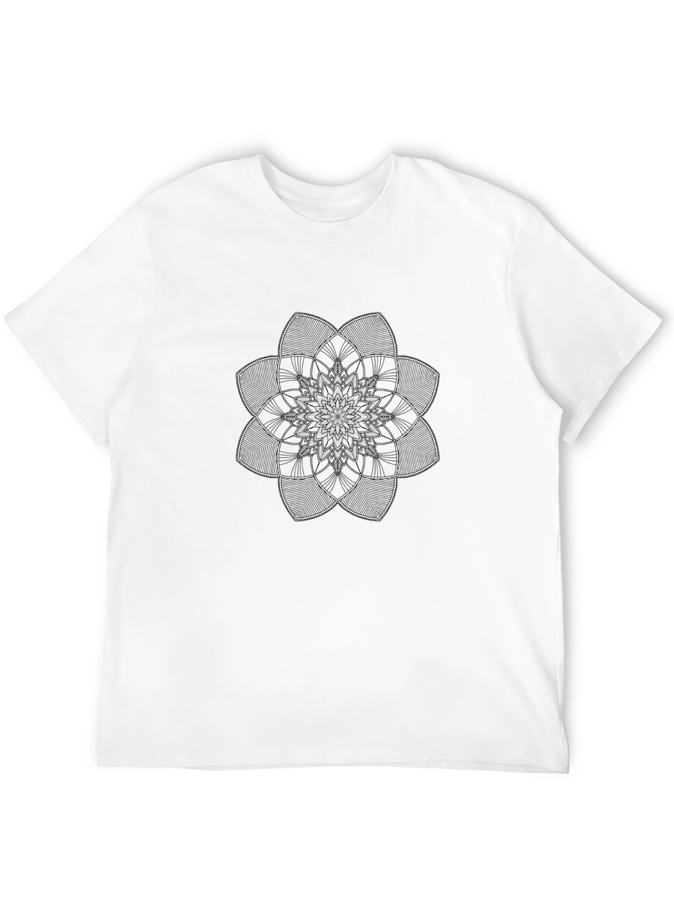 Mandala Graphic Tee - Soft Cotton Black T-Shirt