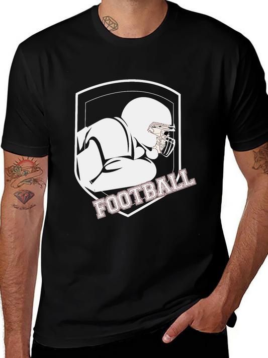 Football Player Graphic Tee - Black