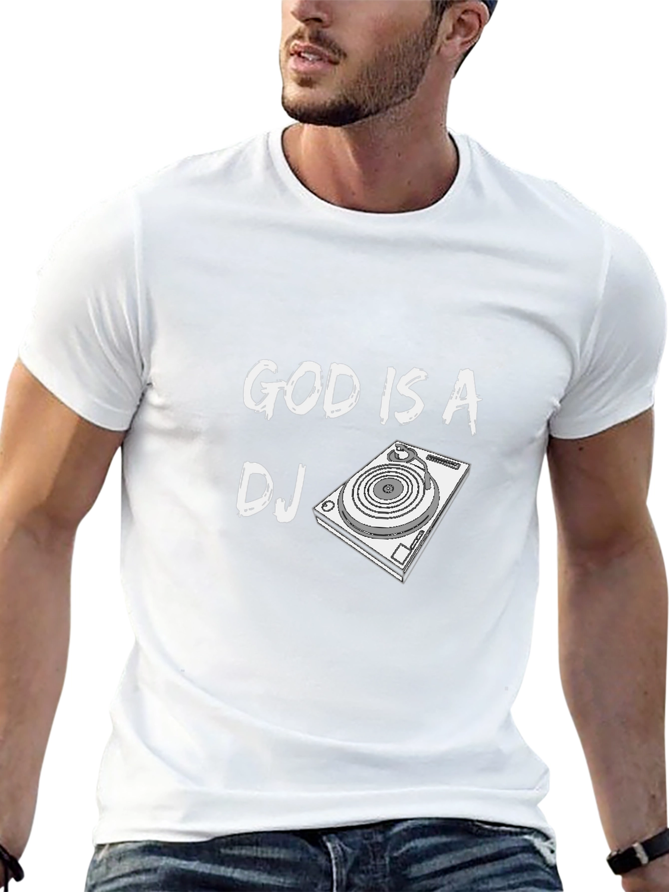 God is a DJ Black Graphic T-Shirt