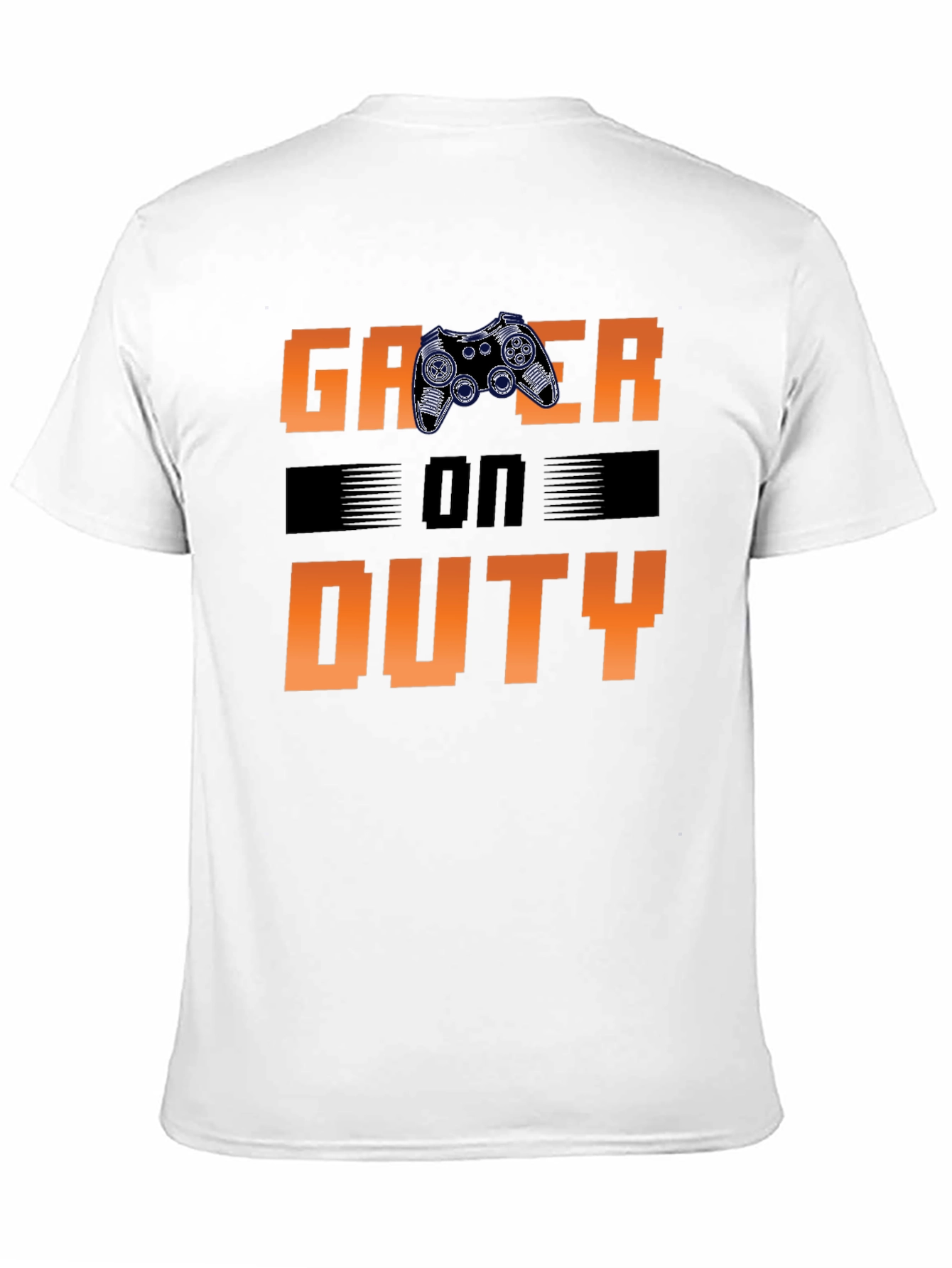 Gamer On Duty Graphic Print Black T-Shirt