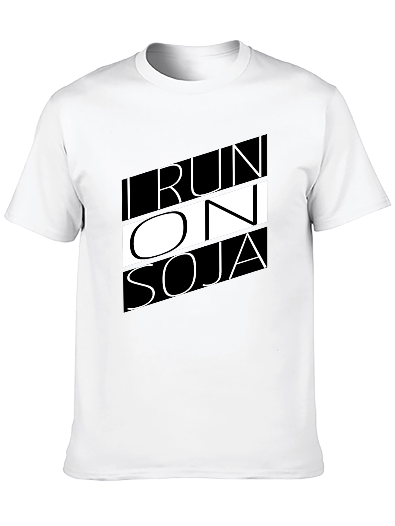 I Run on Soja T-Shirt - Black Graphic Tee