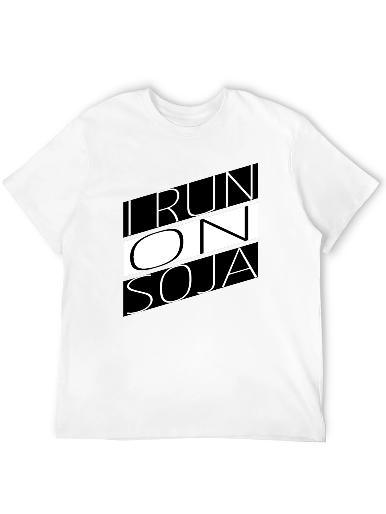 I Run on Soja T-Shirt - Black Graphic Tee