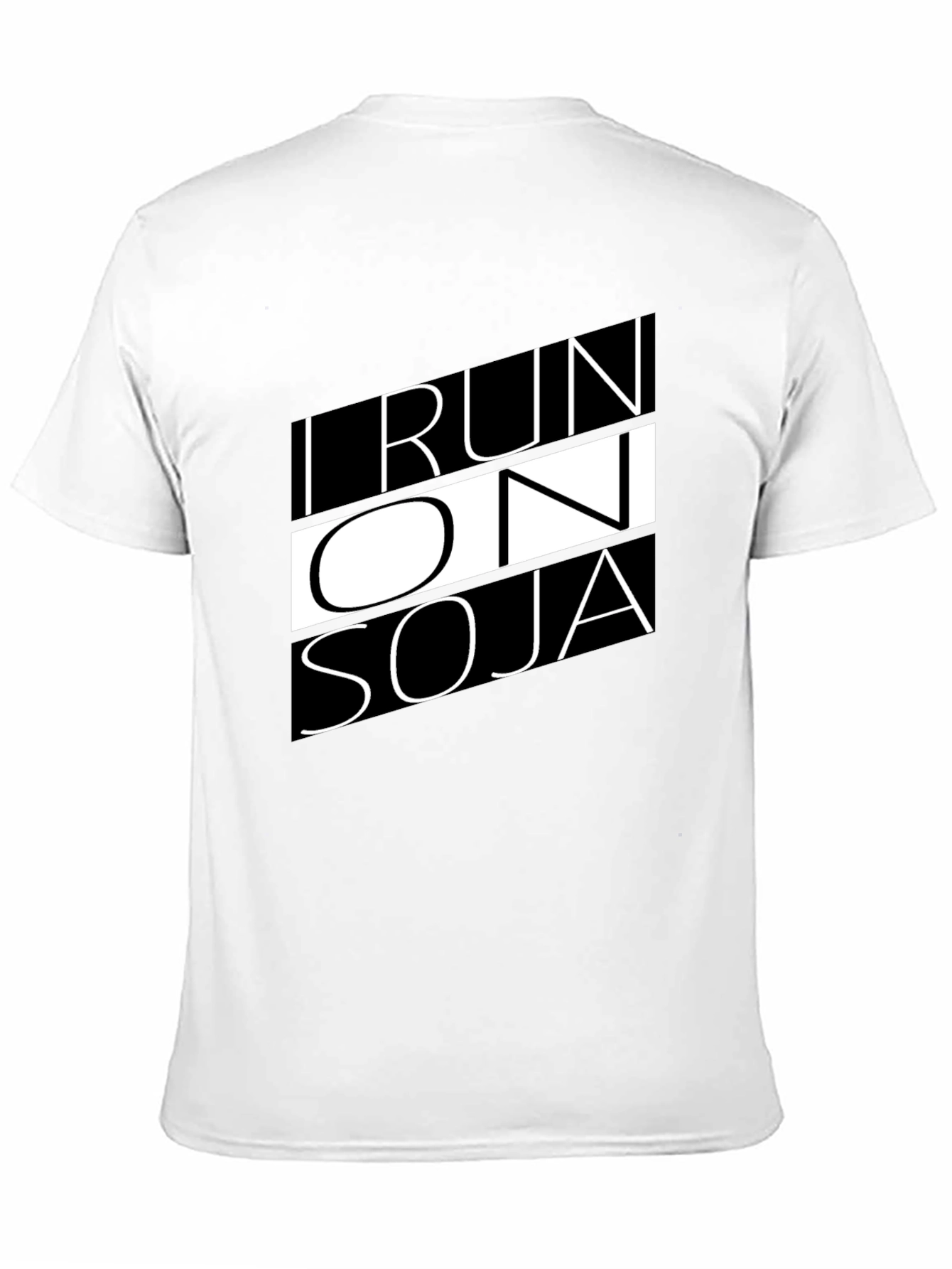 I Run on Soja T-Shirt - Black Graphic Tee