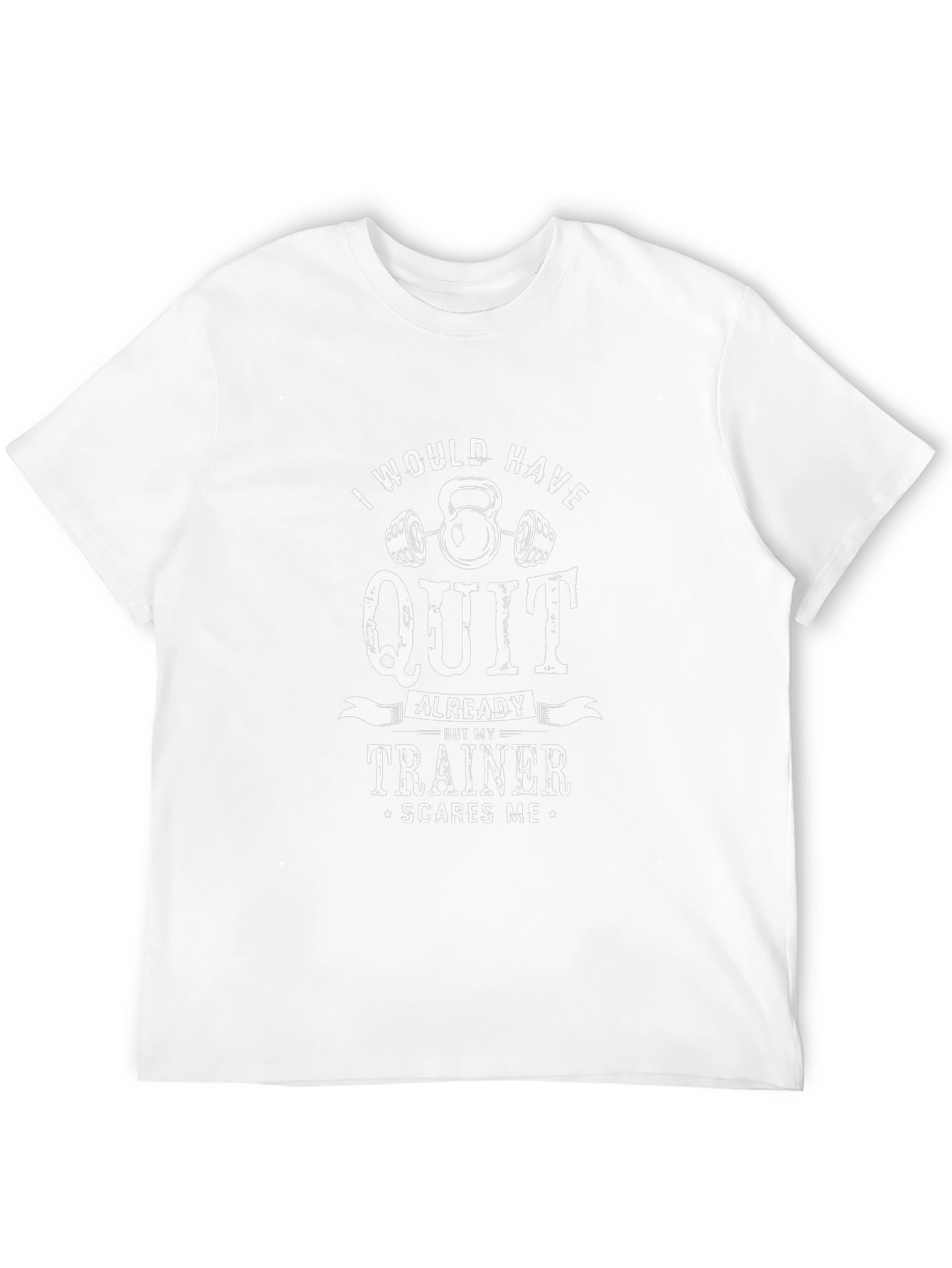 Funny Workout T-Shirt - Trainer Scares Me!