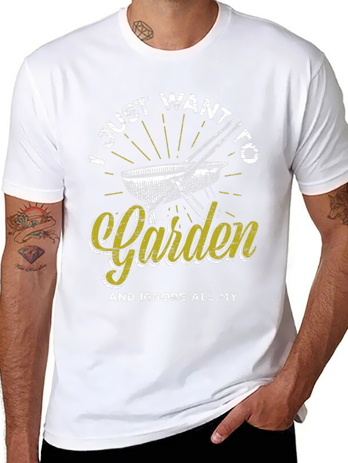 Gardening T-Shirt - I Just Want to Garden Tee