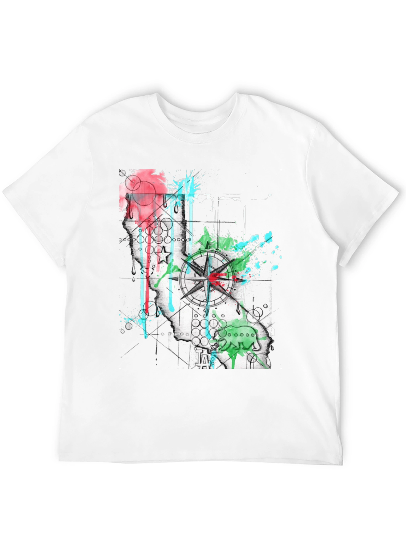 California Compass Graphic T-Shirt