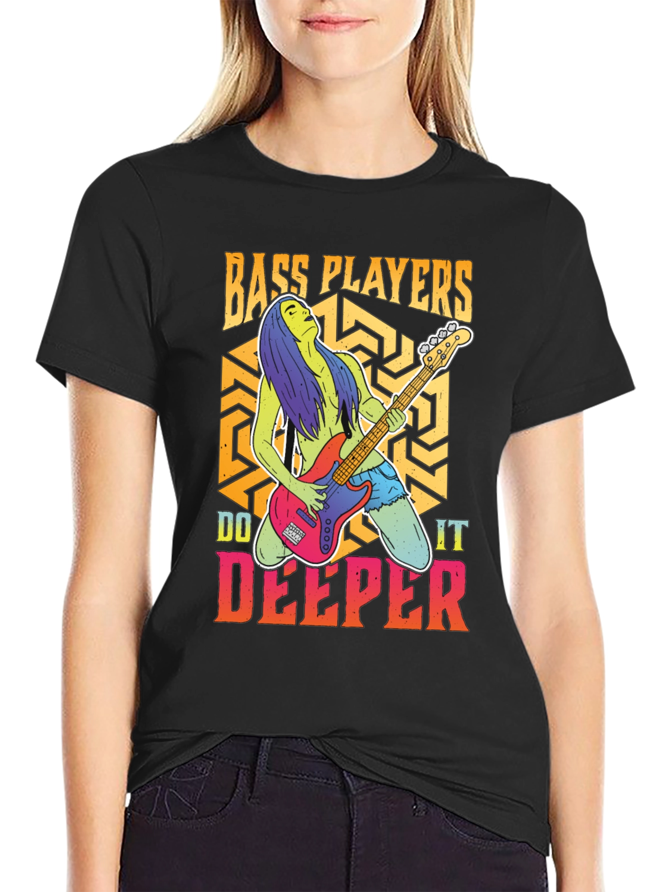 Bass Players Do It Deeper Graphic T-Shirt