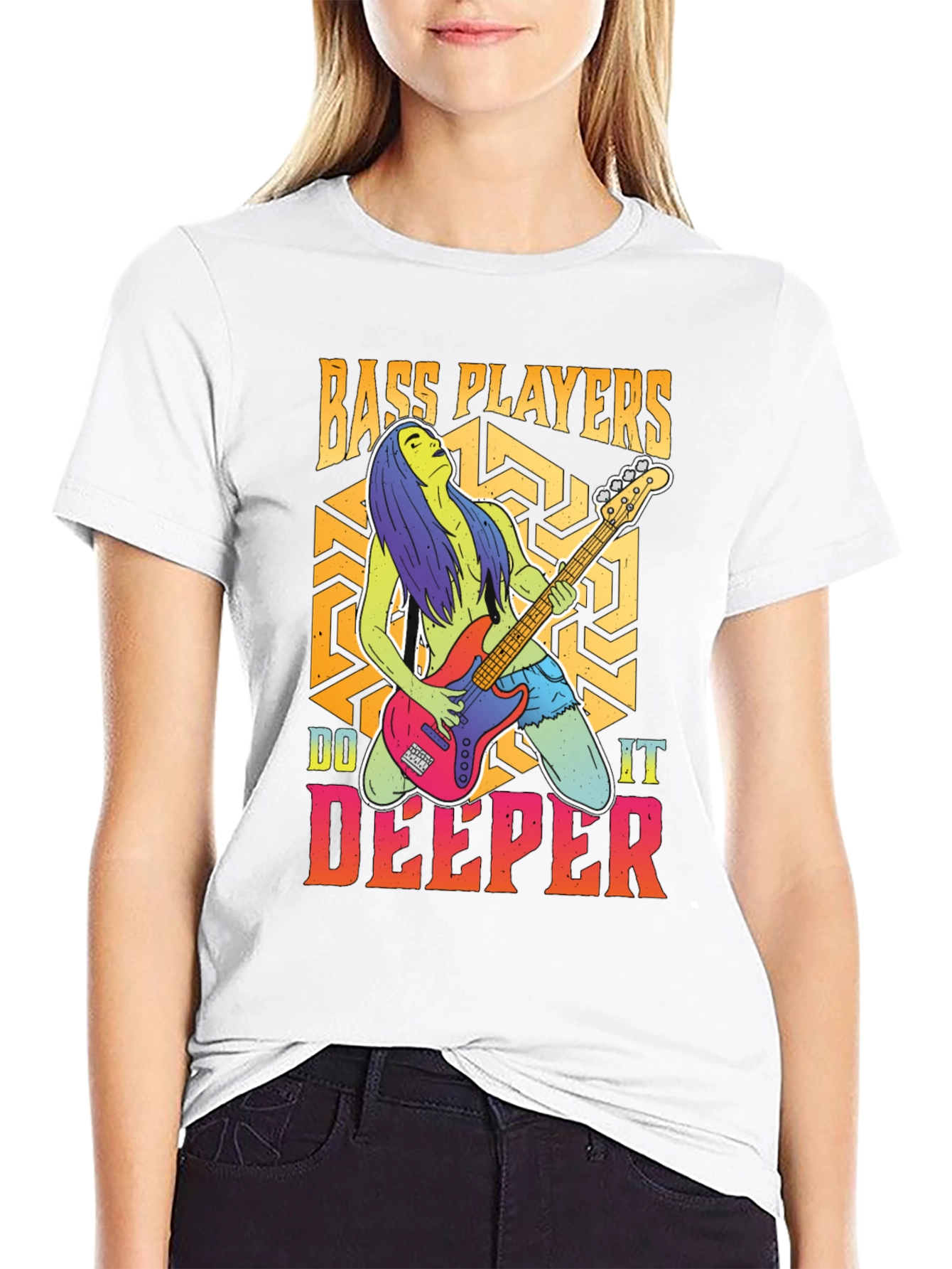 Bass Players Do It Deeper Graphic T-Shirt